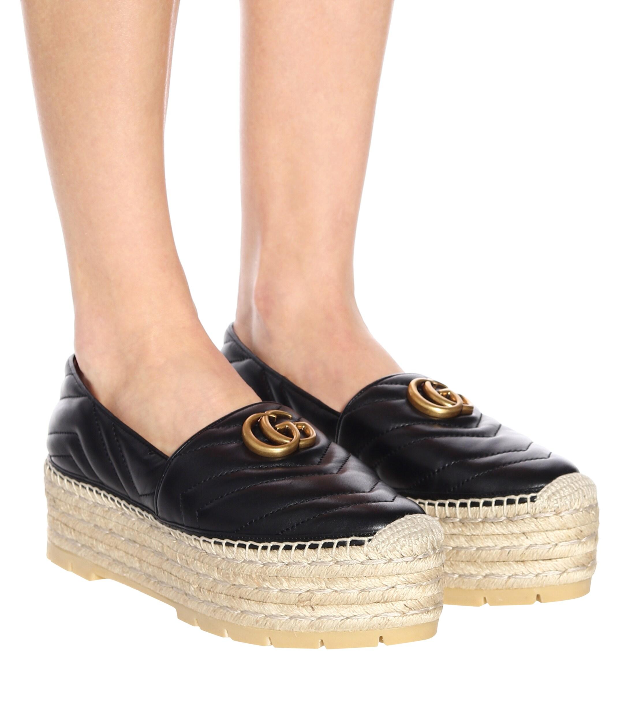 Gucci Leather Gucci Espadrilles Plateau Gucci Leather Espadrille
