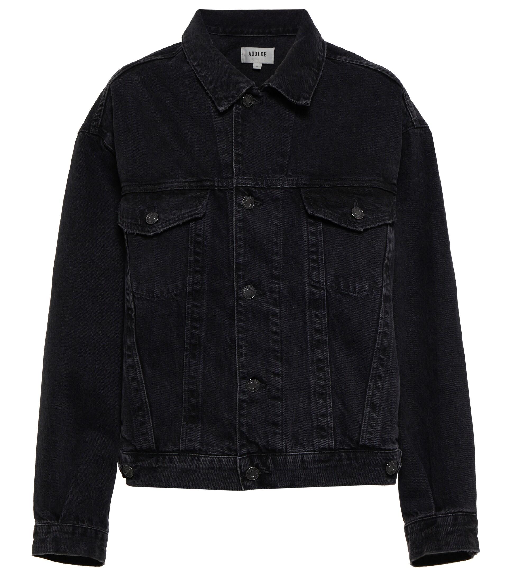 Agolde Charli Oversized Denim Jacket in Black | Lyst