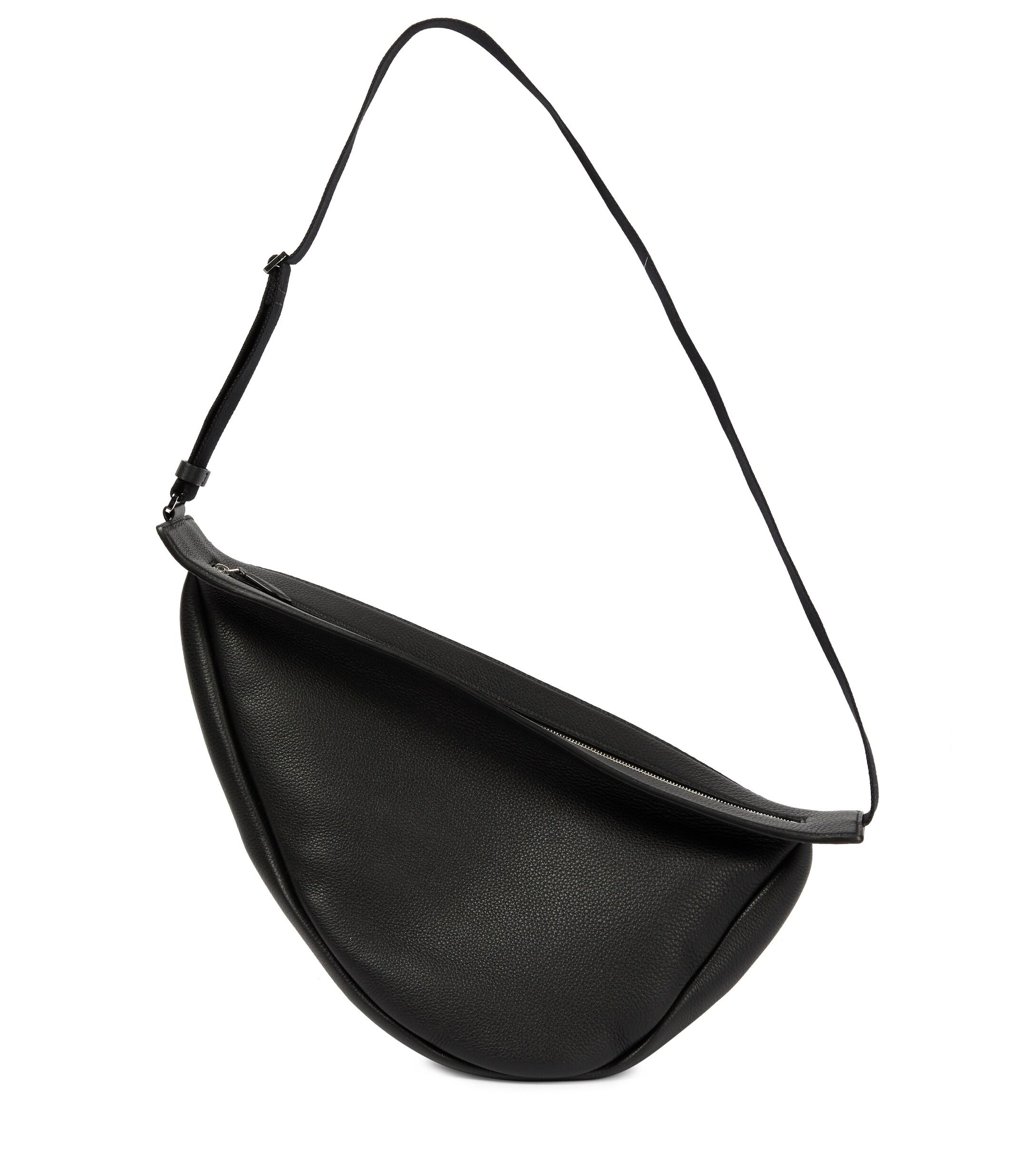 The Row Slouchy Banana Large Leather Crossbody Bag in Black Lyst UK