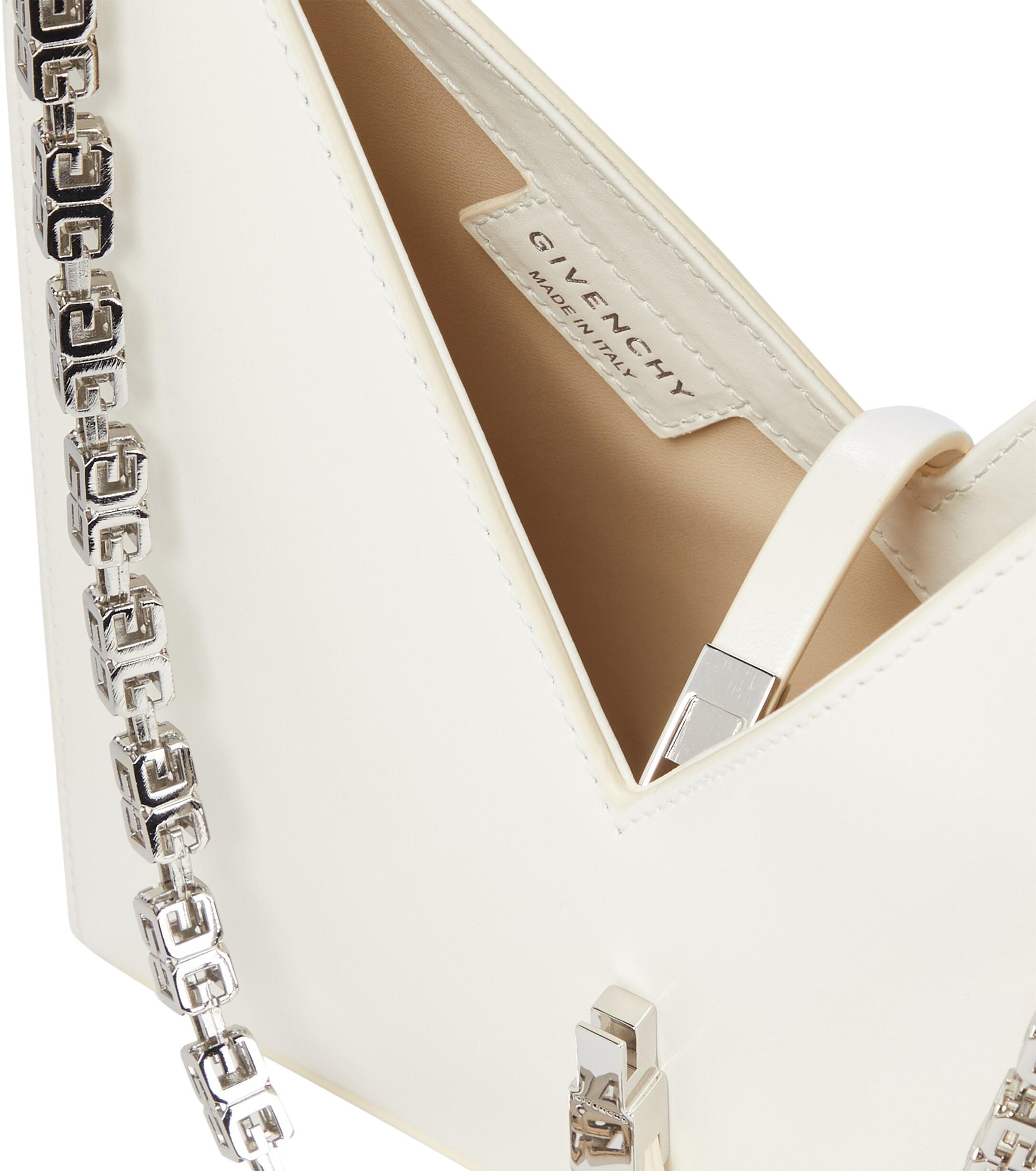 GIVENCHY Sway Small 2Way Leather Shoulder Bag White