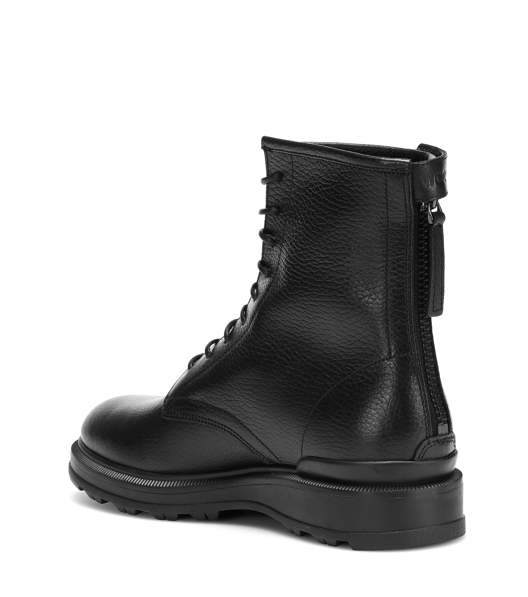 Woolrich Leather Ankle Boots in Black | Lyst