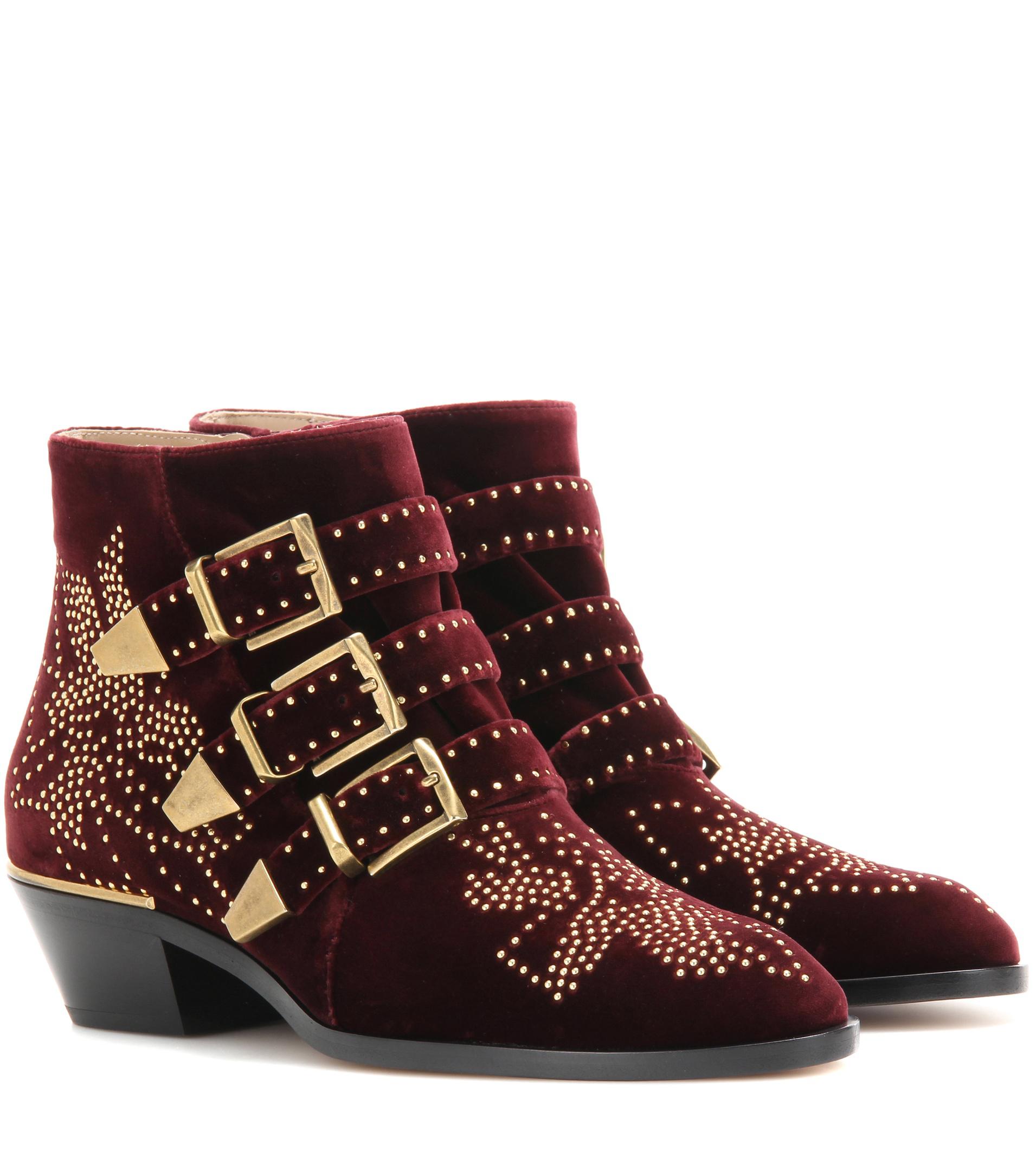 chloe boots red