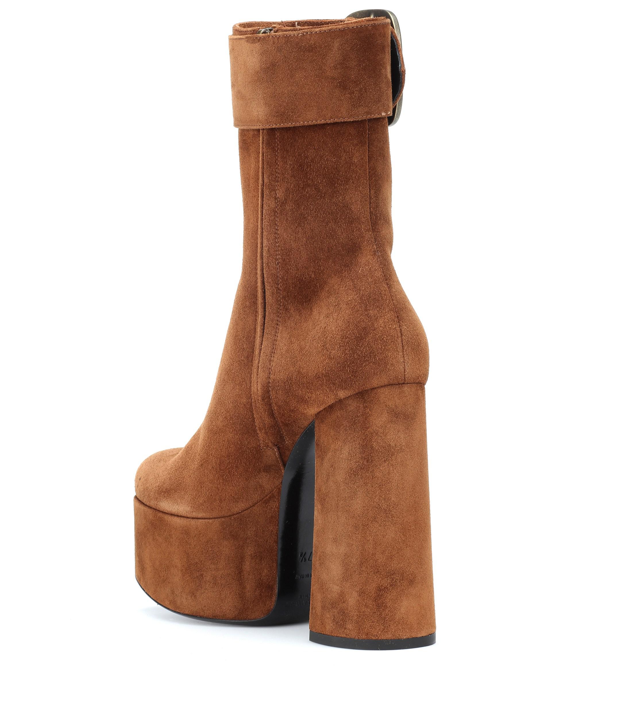 yves saint laurent suede ankle boots