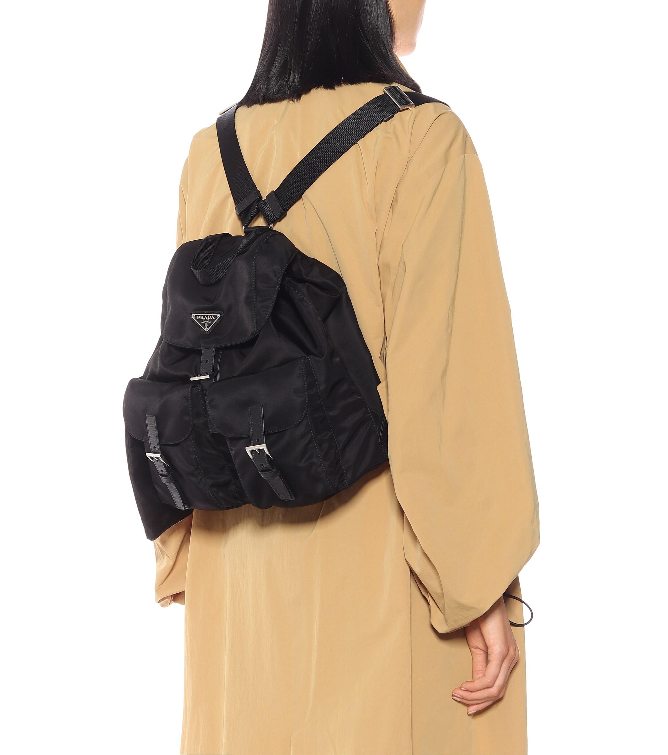 Prada Synthetic Nylon Backpack in Black - Lyst