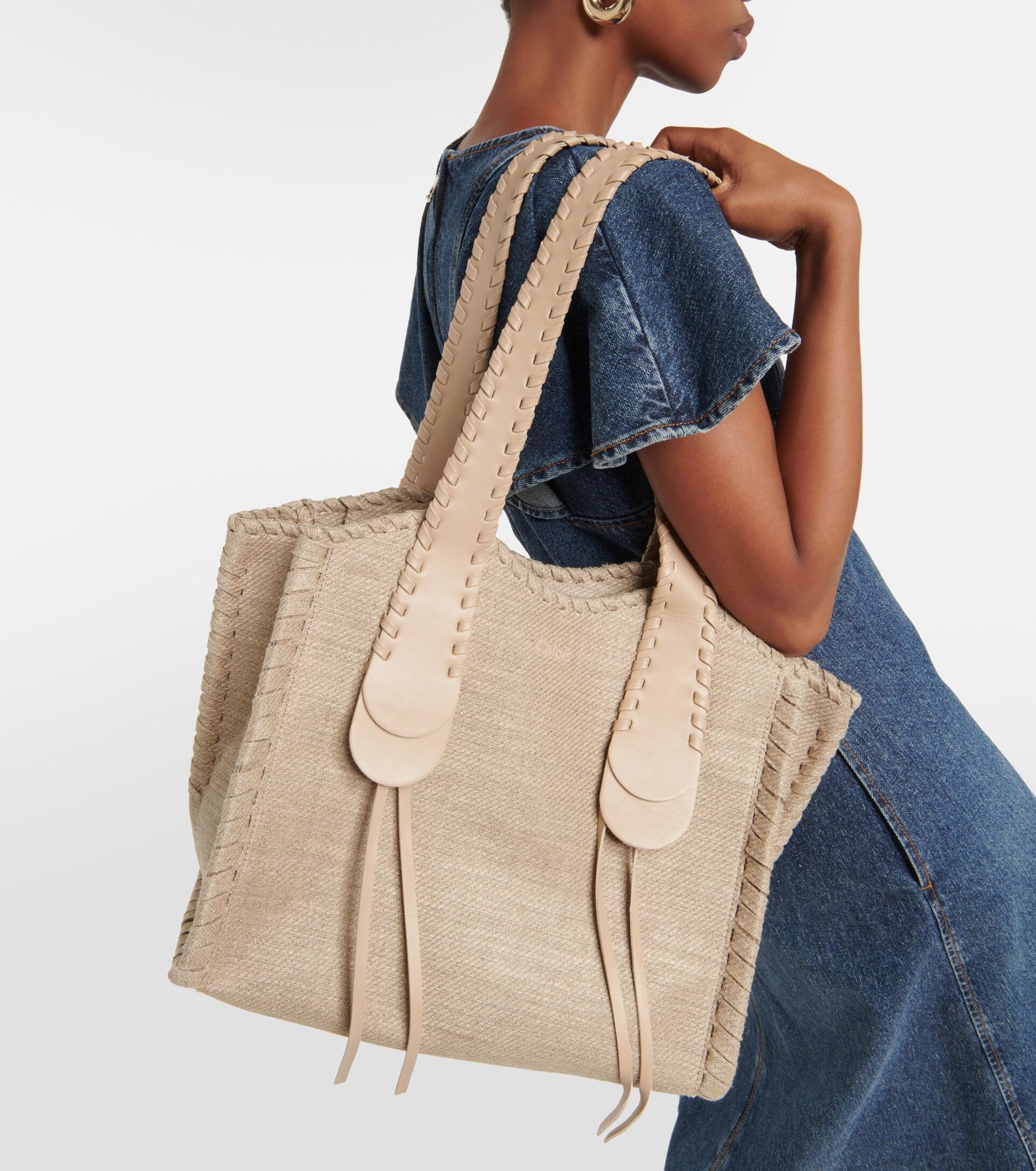Chloé Mony Medium Canvas Tote Bag in Natural | Lyst