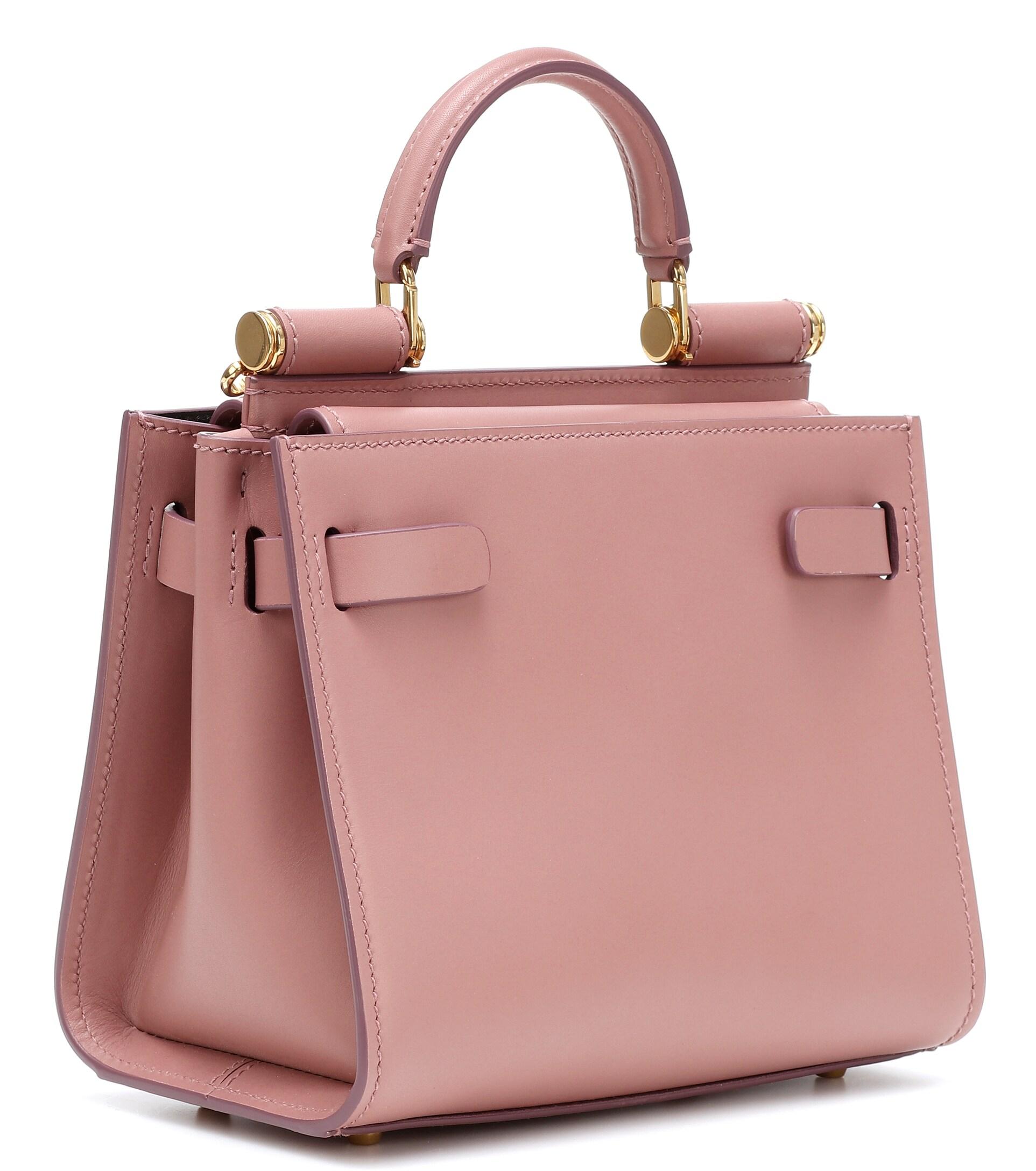 Dolce & Gabbana Small Calfskin Sicily 62 Bag in Pink | Lyst