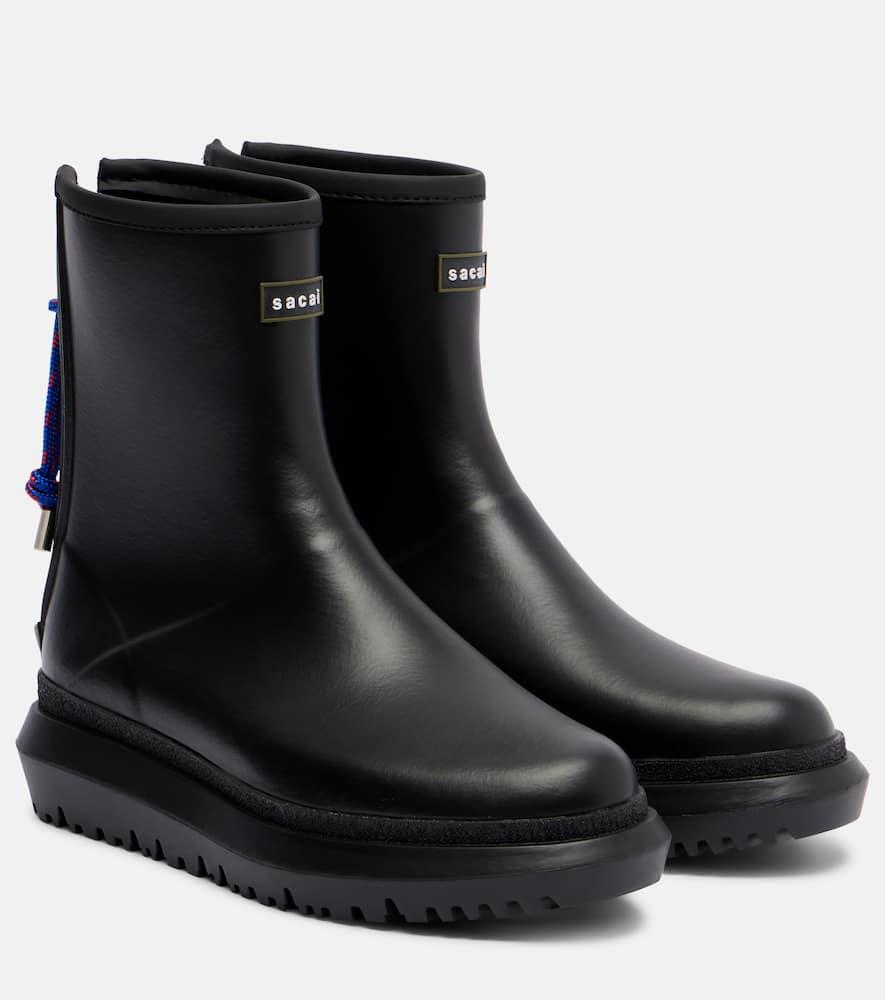 ショートブーツ・ブーティ sacai 'Rubber Boots' ankle boots 残り僅か！sacai サカイ レースアップ アンクルハイ ブーツ 厚底