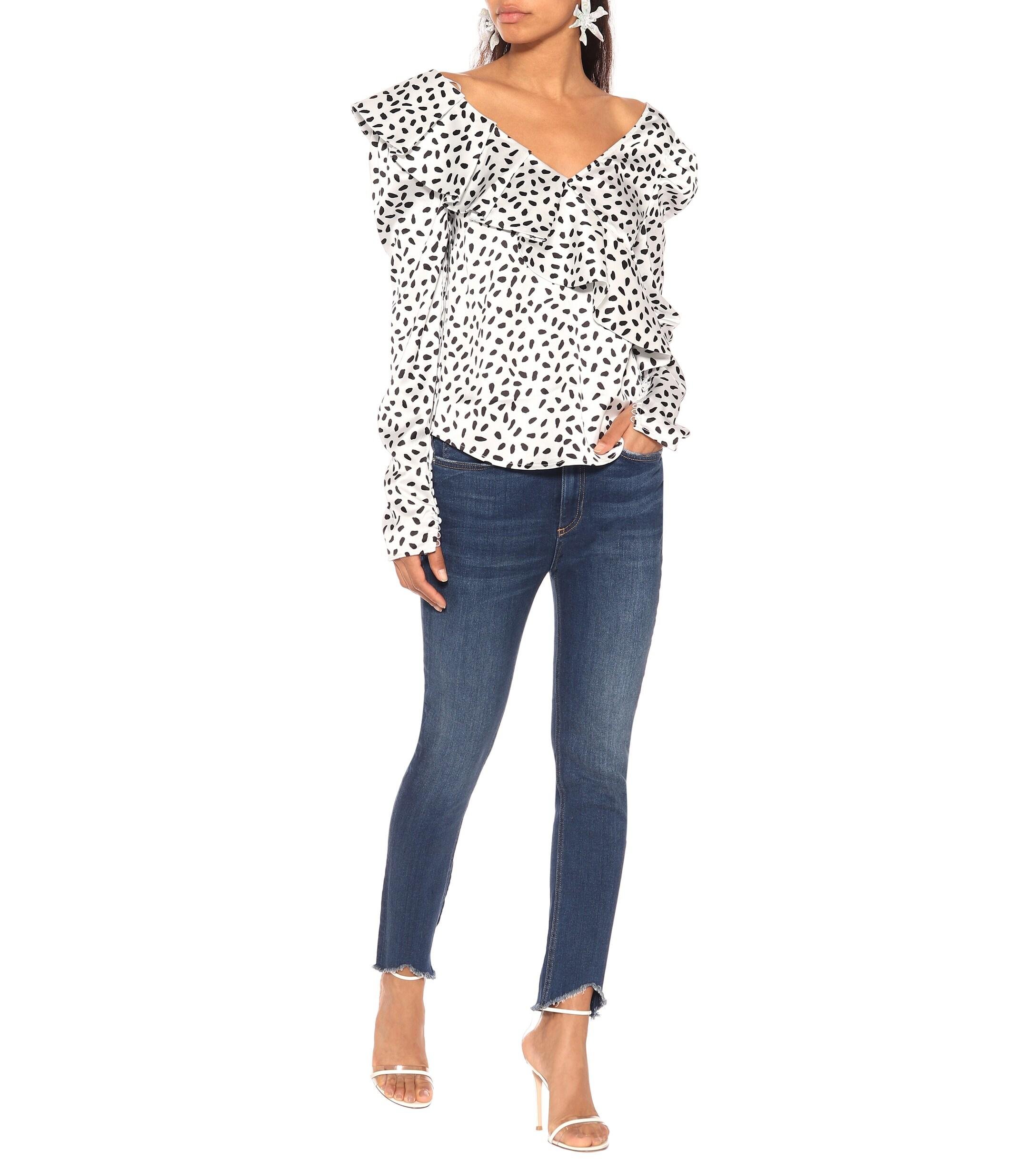 self portrait polka dot top