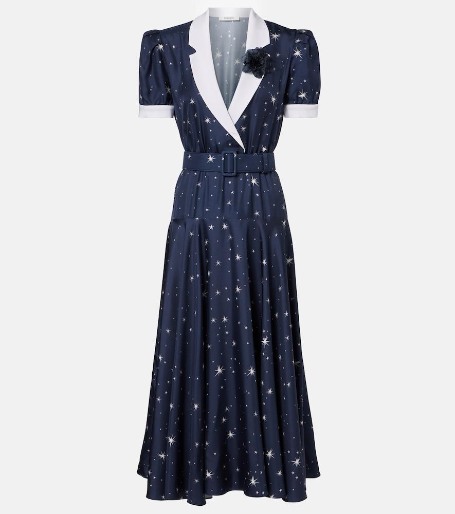 peppermayo blue floral dress Floral Applique Maxi Dress