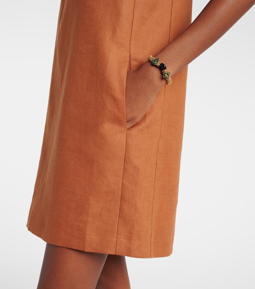 posse brown linen dress Linen mini dress Posse Brown size XS International in Linen