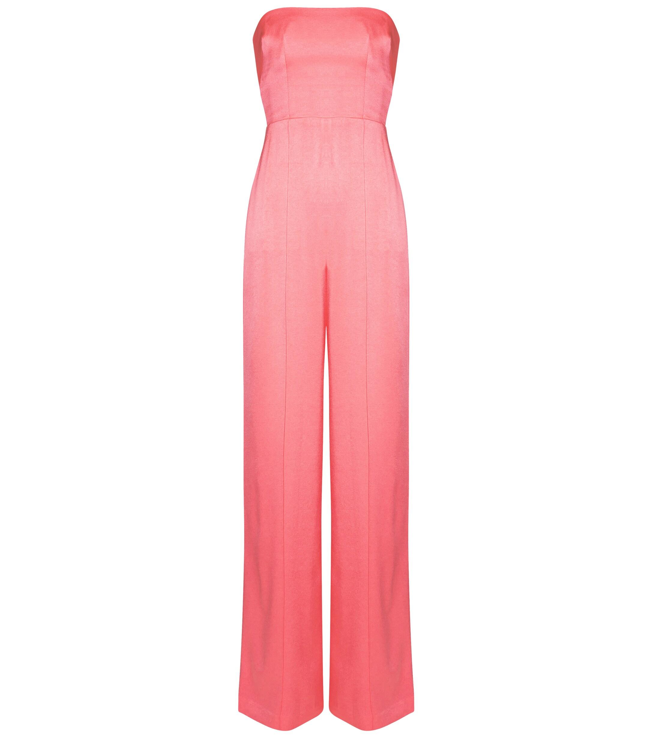 Alex Perry Mackenzie Crepe Satin Jumpsuit in Pink Lyst