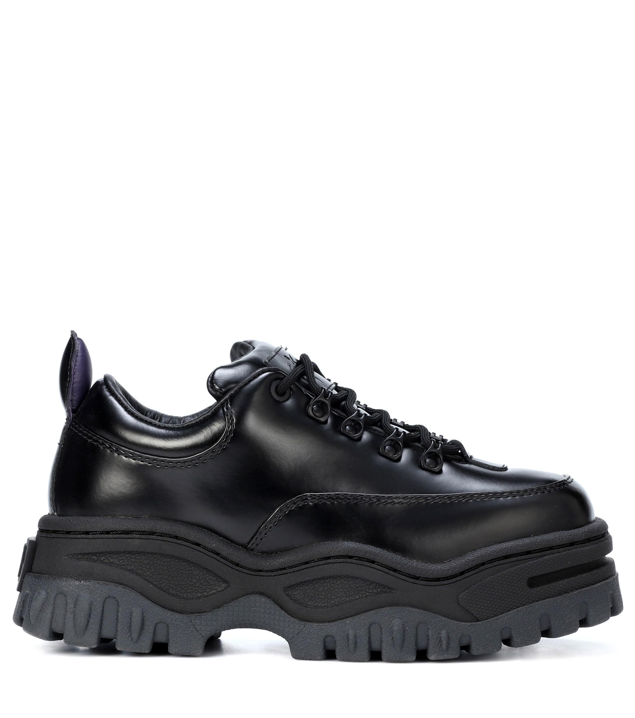 Eytys Angel Platform Leather Sneakers in Black | Lyst