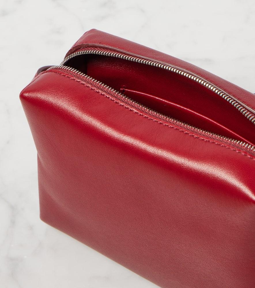 The Row Regent Leather Crossbody Bag in Red | Lyst