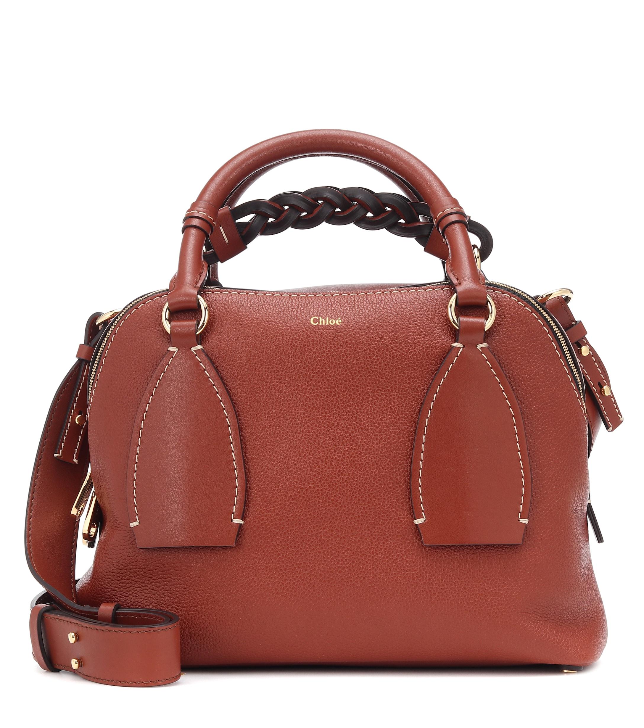 Chloé Small Daria Tote Bag in Brown | Lyst