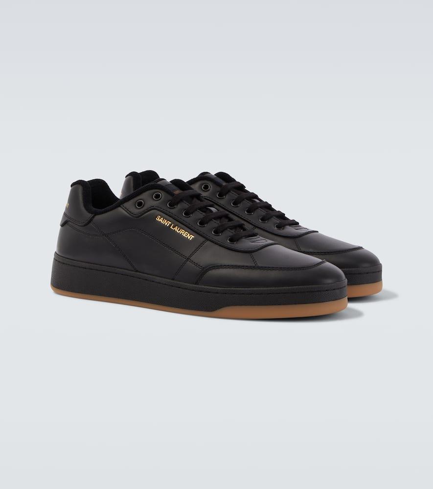 スニーカー Saint Laurent  Sneakers Men Fabric Black Saint Laurent Signature Logo Low-Top Sneakers | Saks Fifth