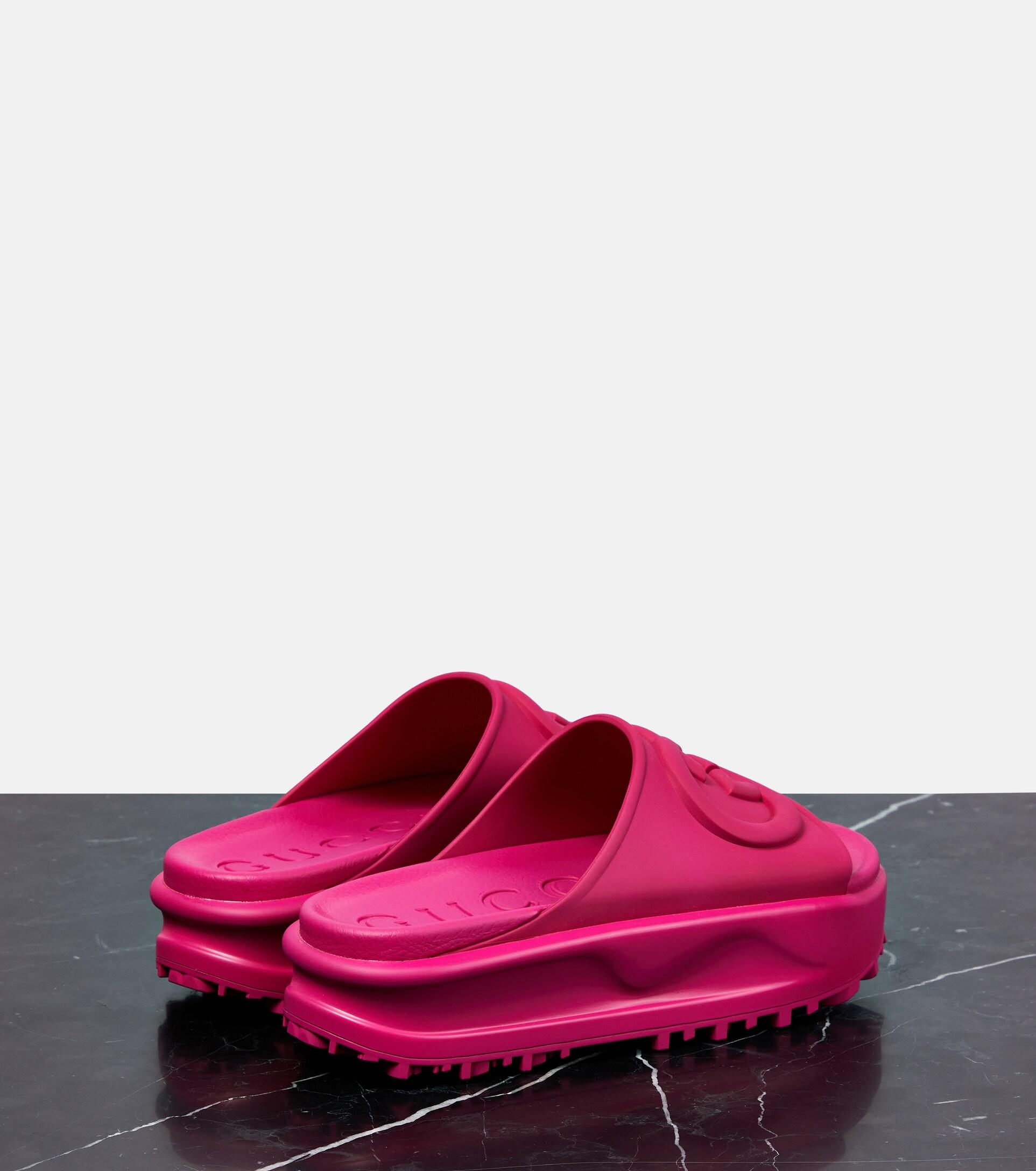 Gucci Interlocking G Slide Sandal in Pink Lyst