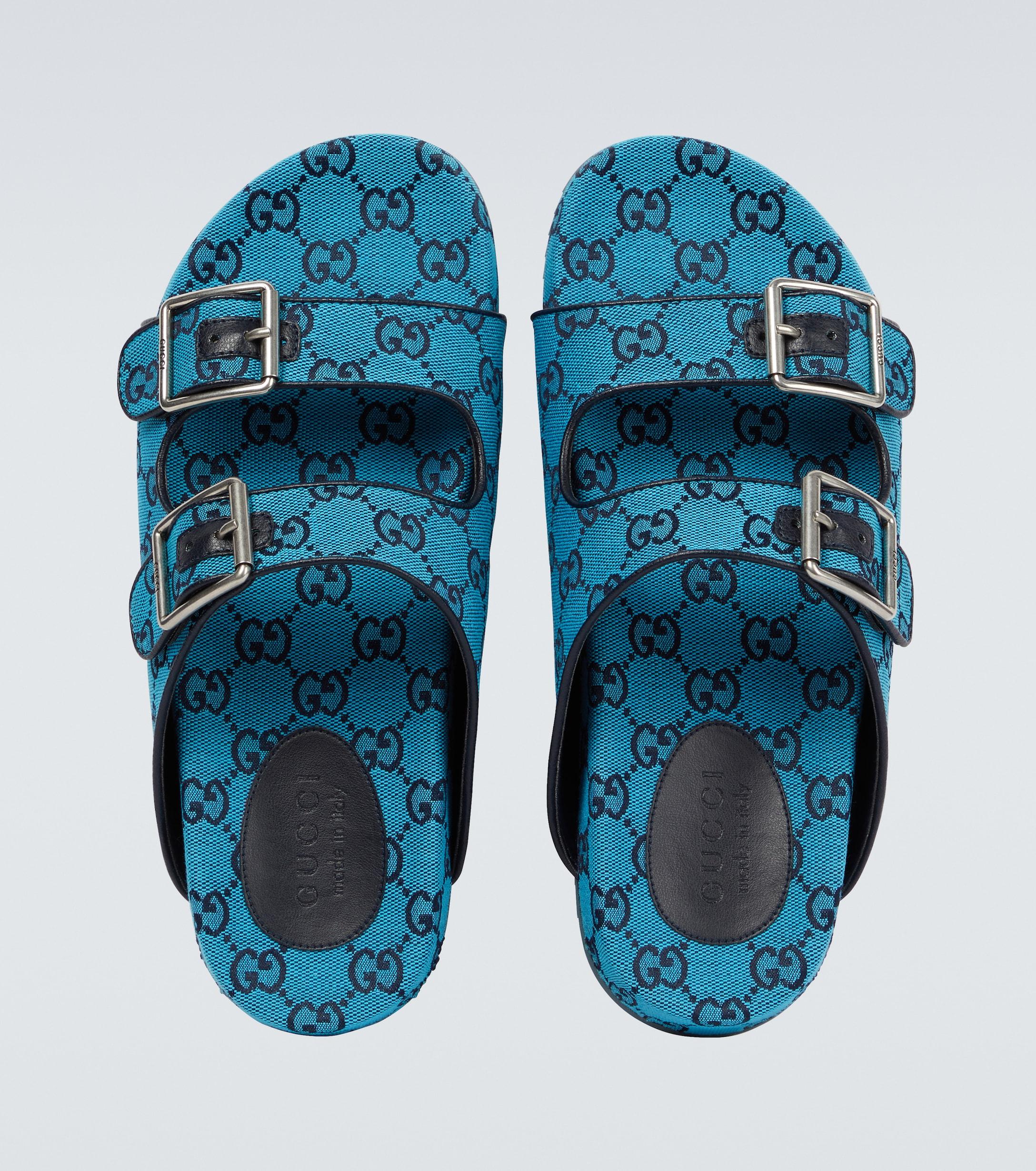 Sandales GG Multicolor Gucci pour homme en coloris Bleu | Lyst