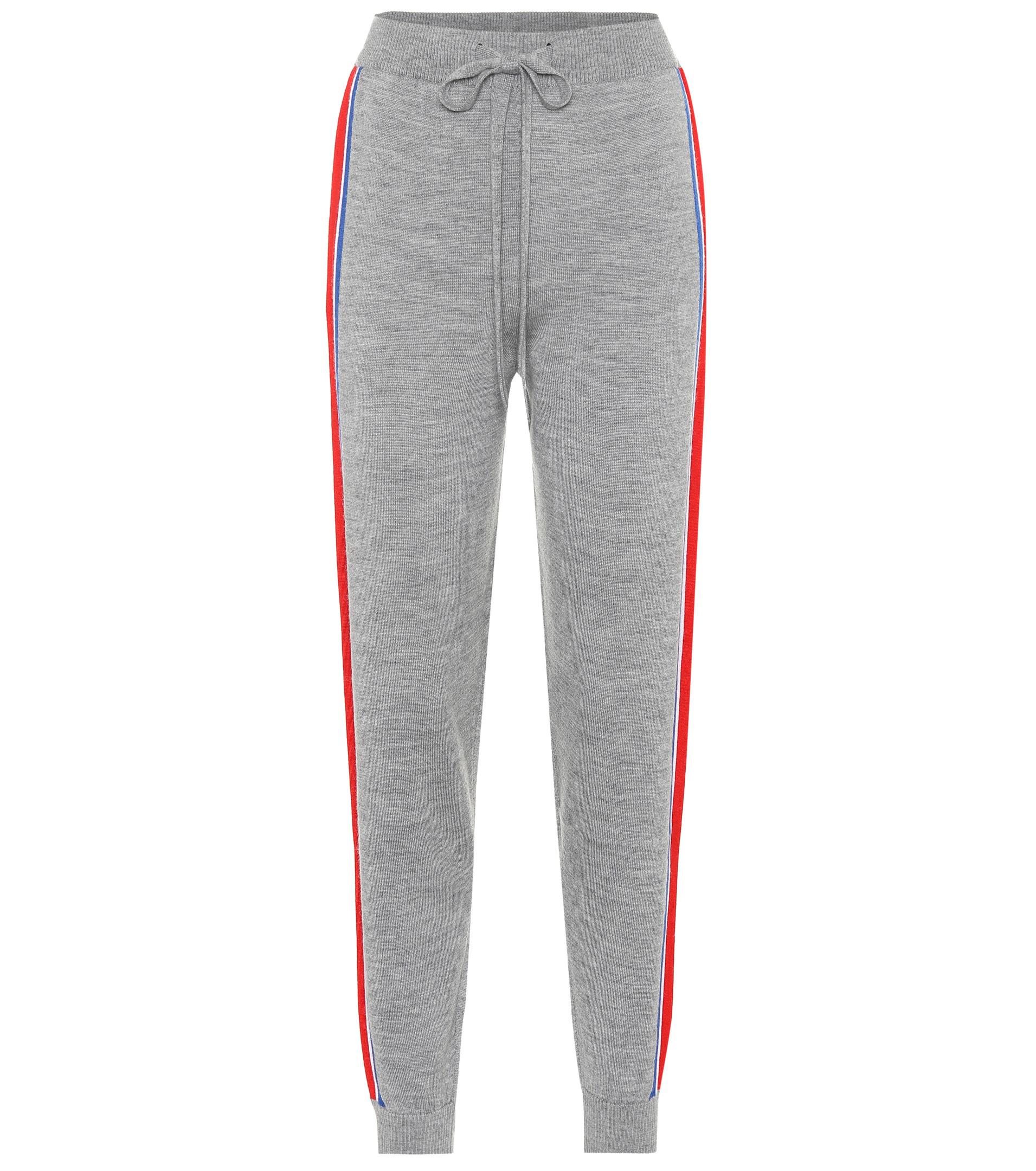 Être Cécile Striped Merino Wool Track Pants in Grey (Gray) - Lyst