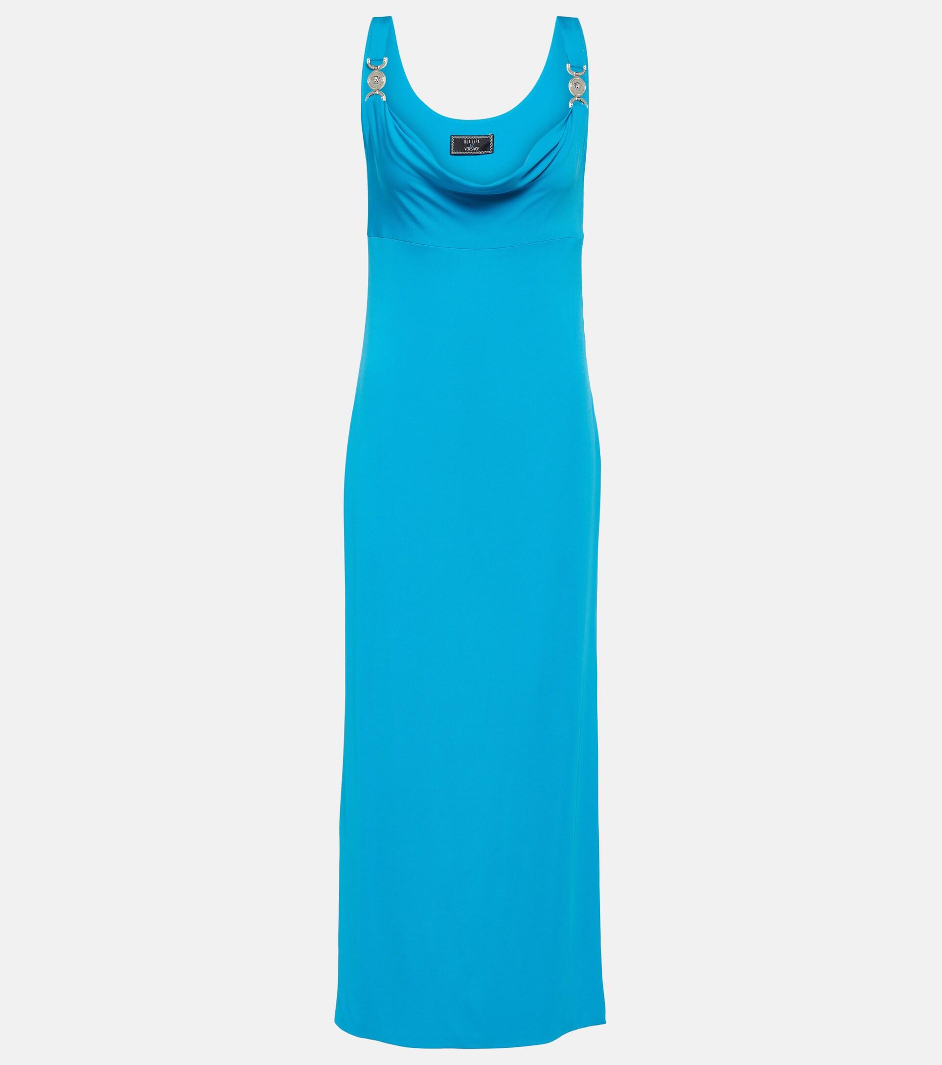 Versace Medusa '95 Jersey Maxi Dress in Blue Lyst