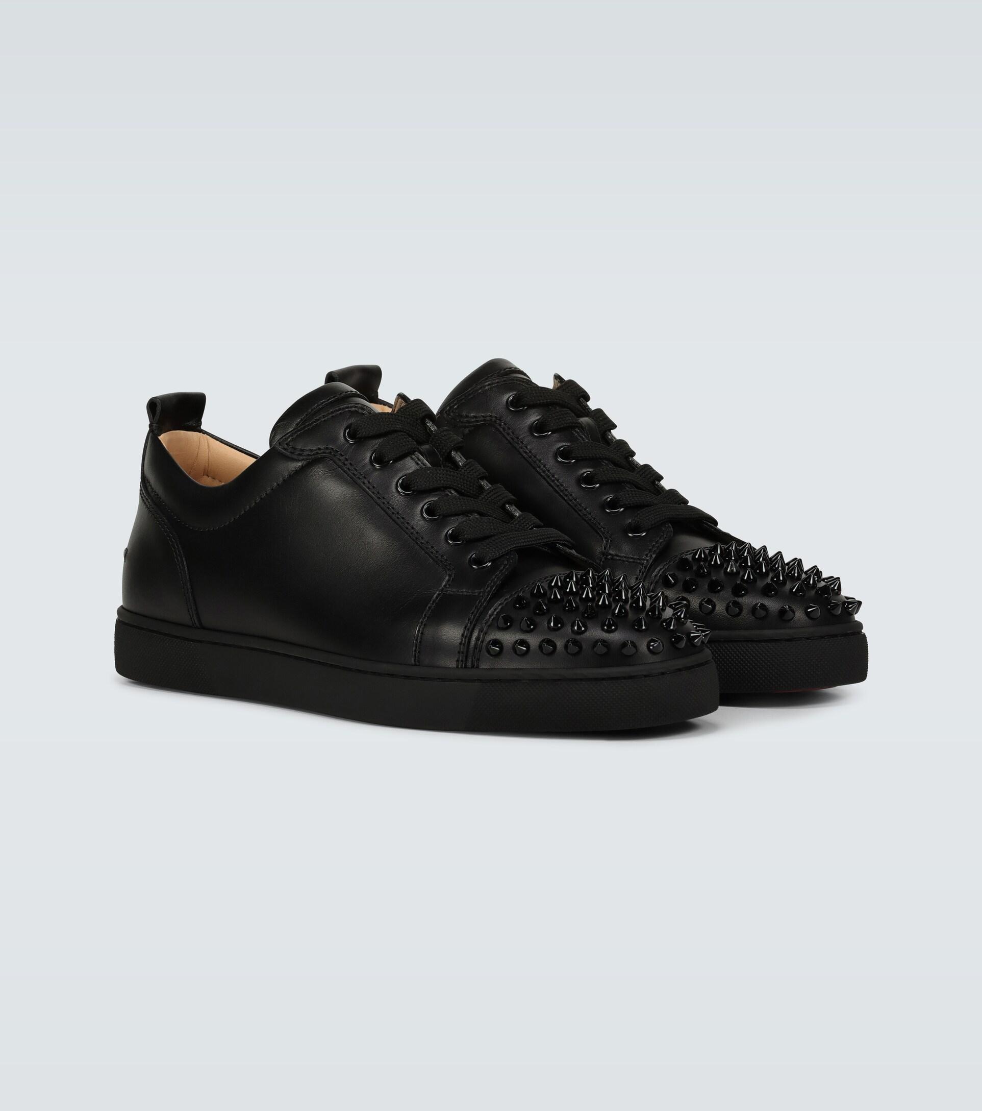 Christian Louboutin Louis Junior Spikes Sneakers in Black/Black (Black) for  Men | Lyst
