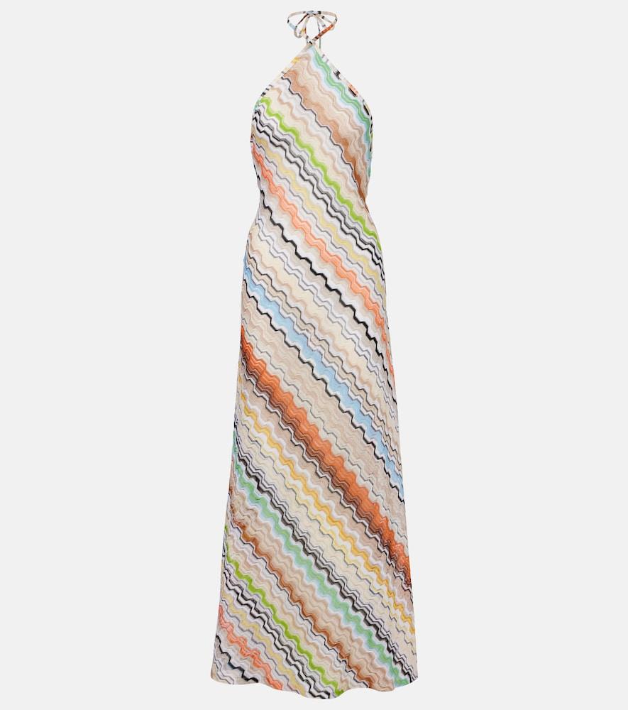 slim fit dress slacks Missoni Metallic Halter Dress  Rachel Zabar Vintage
