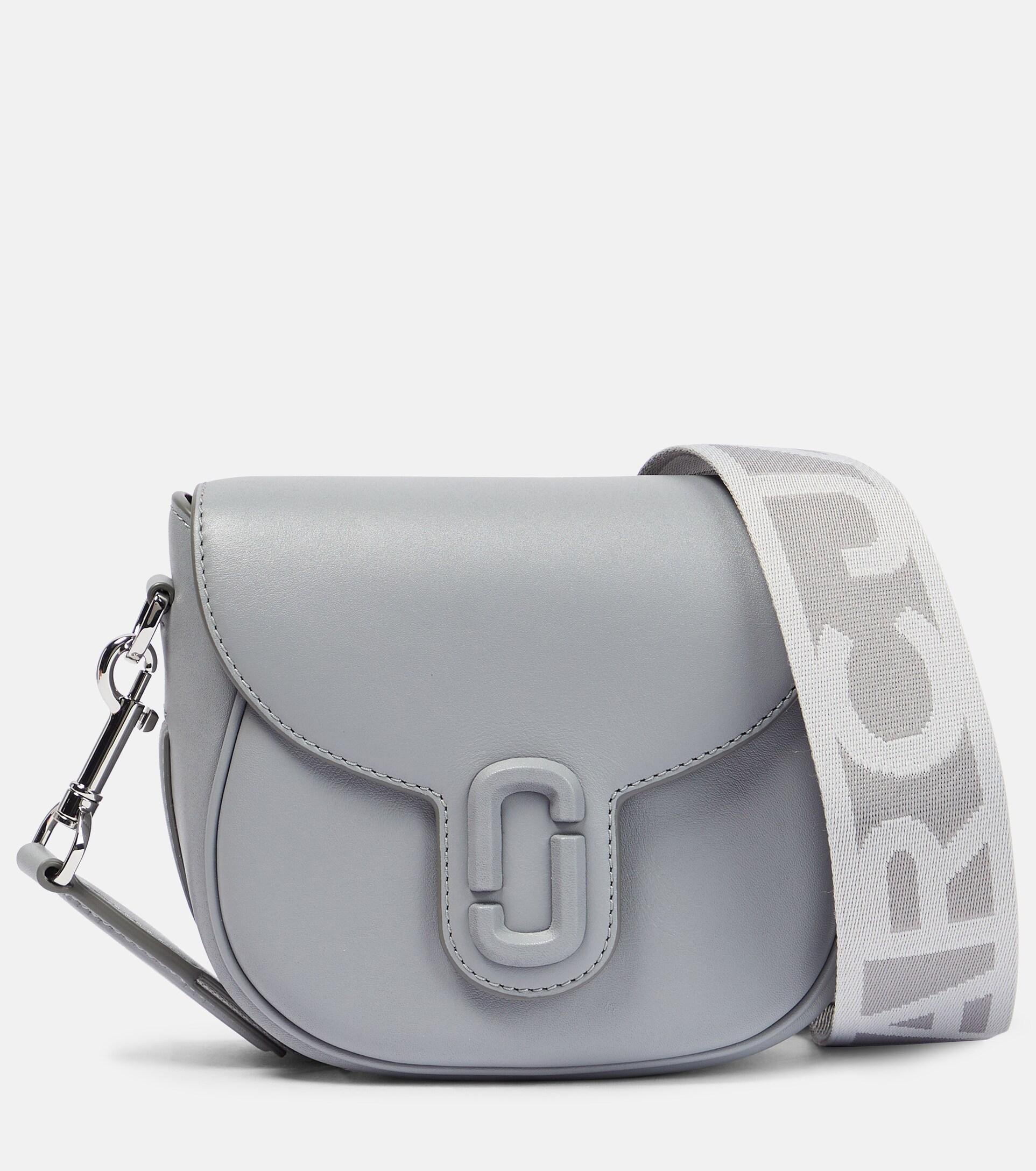 Marc Jacobs The J Marc Small Leather Saddle Bag in Gray | Lyst