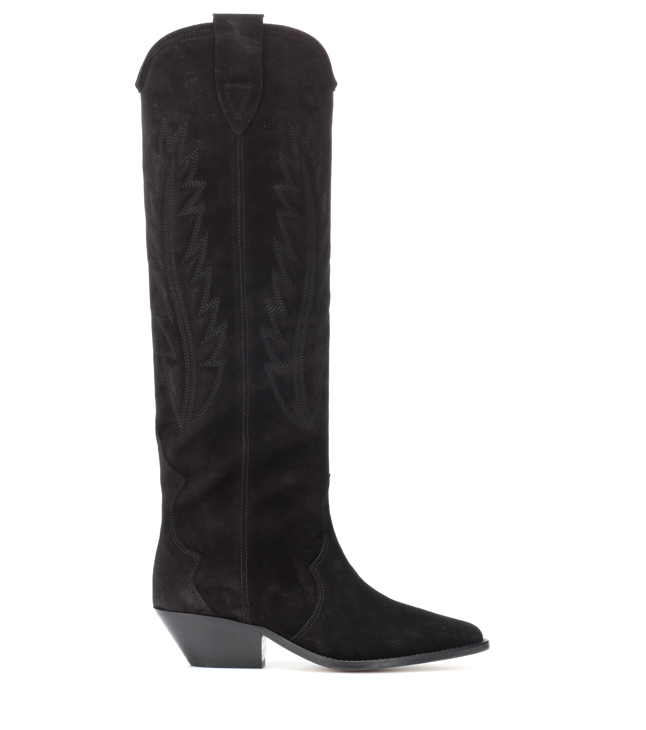 isabel marant denzy suede cowboy boots