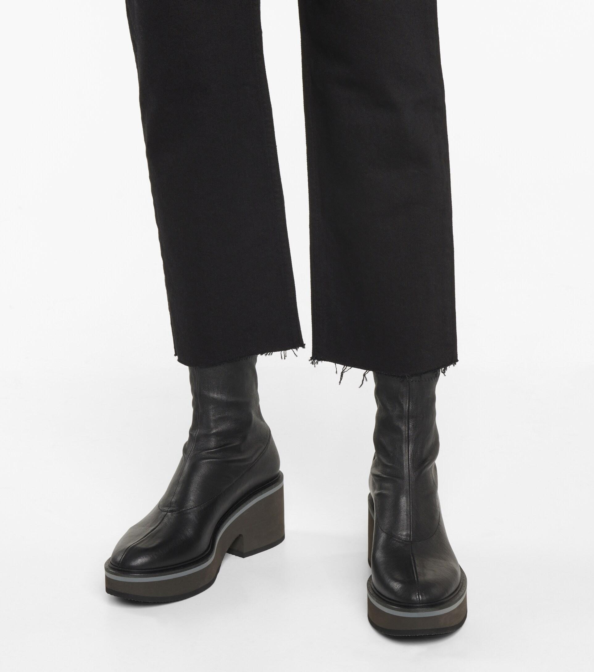 Robert Clergerie Albane Leather Sock Boots in Blue Lyst