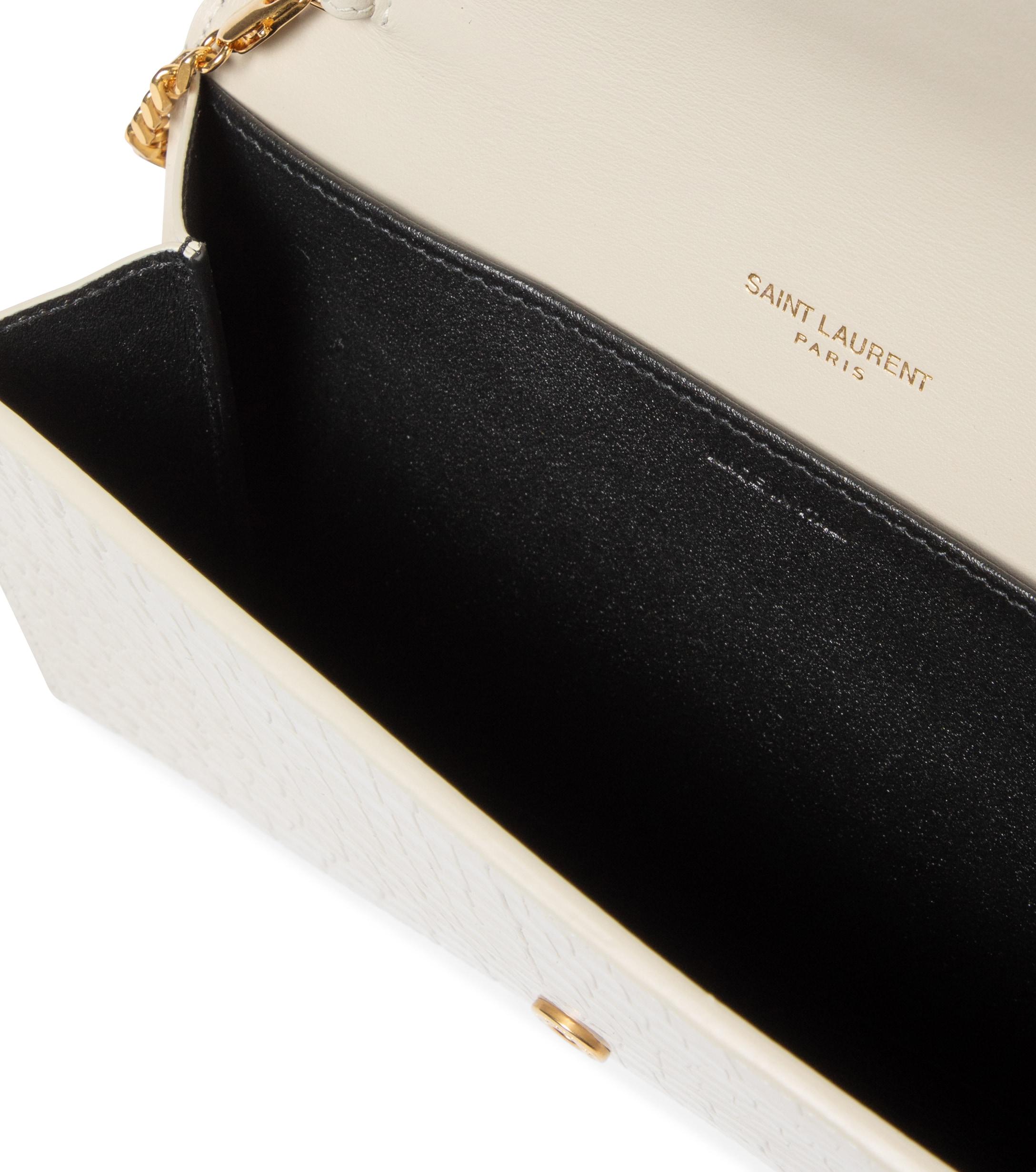 Saint Laurent Uptown Leather Wallet Clutch in White - Lyst