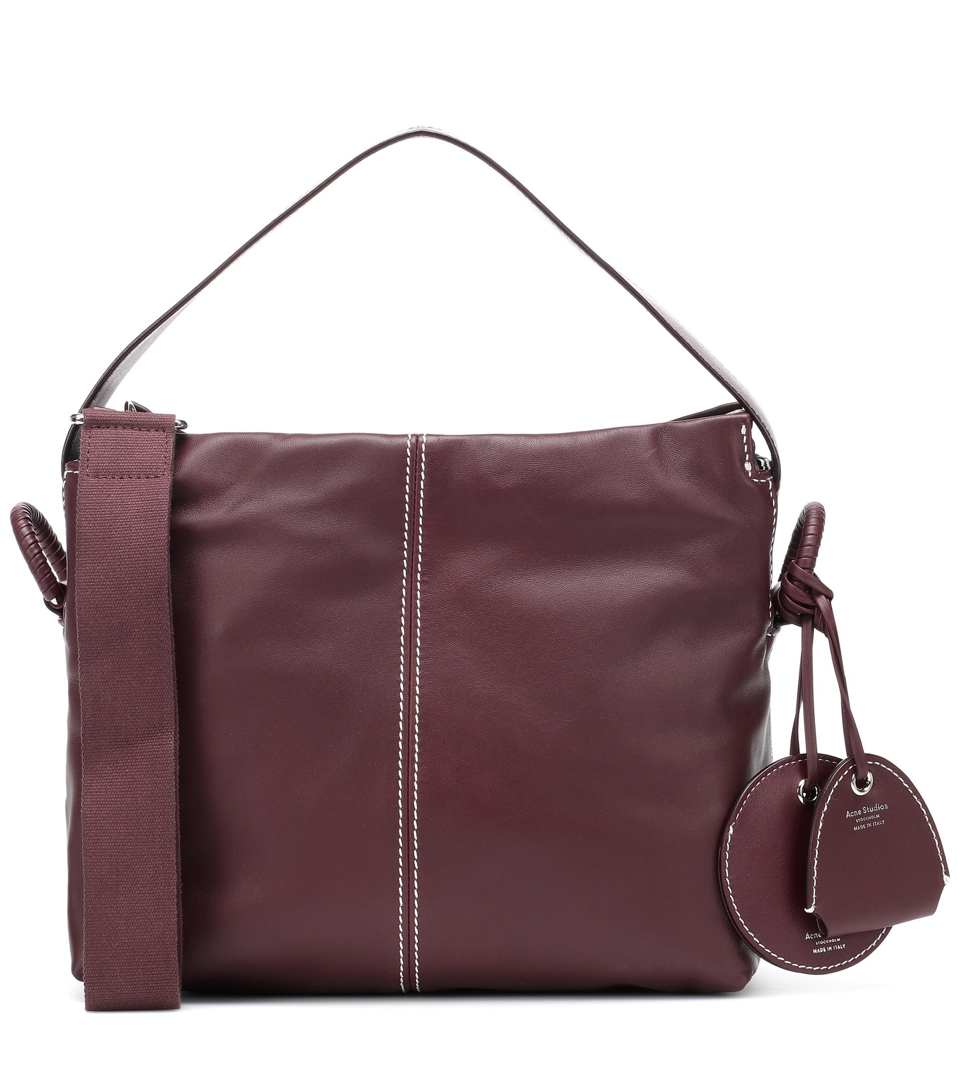 Acne Studios Minimal Leather Handbag in Red - Lyst
