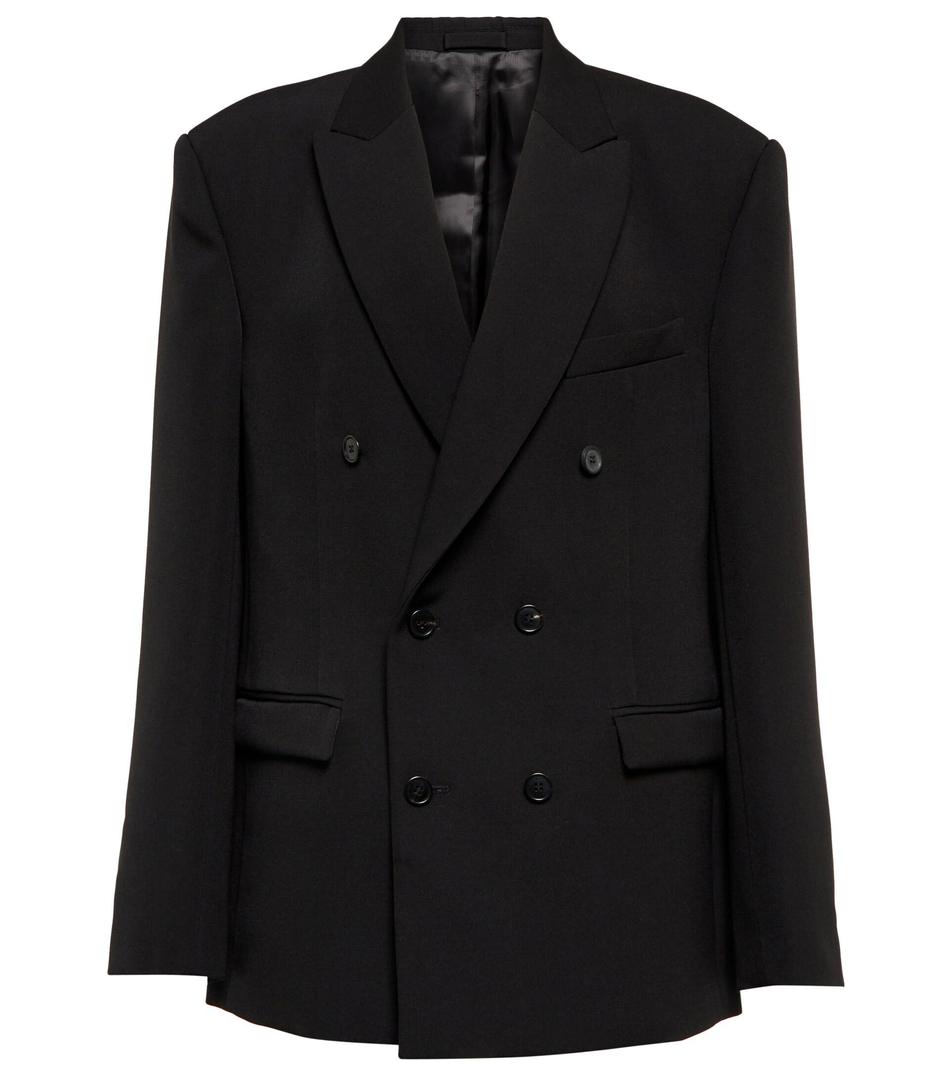 Wardrobe NYC Doublebreasted Twill Blazer in Black Lyst