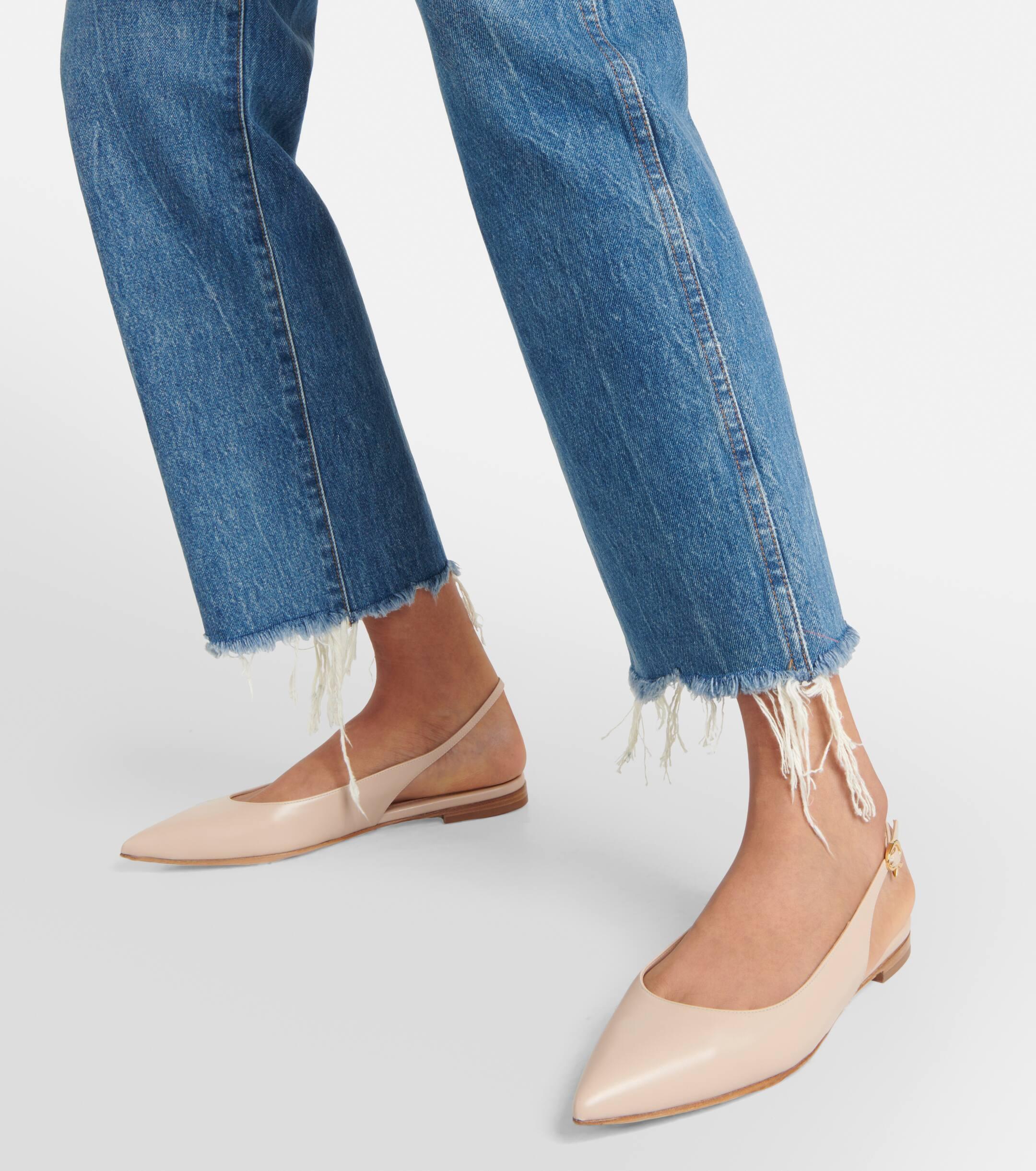 Jaggar action hotsell leather slingback flats