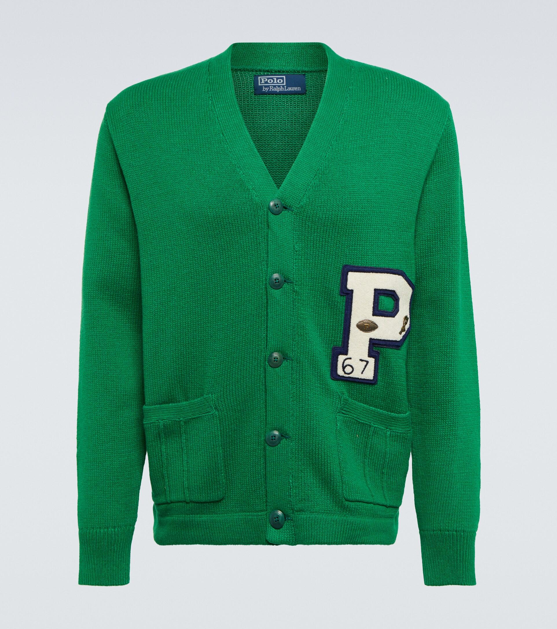 Polo Ralph Lauren Letterman Woolblend Cardigan in Green for Men Lyst
