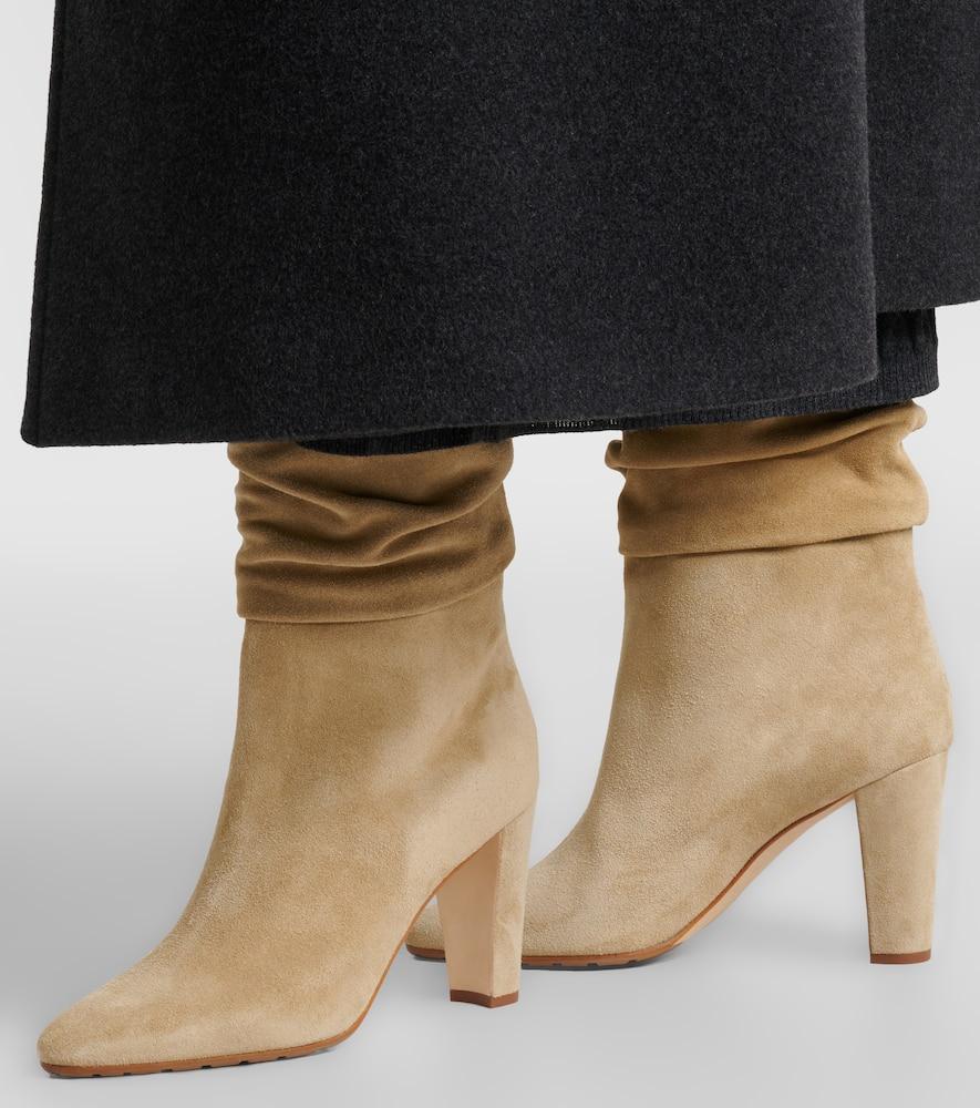 Bottes Design Manolo Blahnik Marron Daim - Taille 37 - Talons Hauts Stiletto - État Neuf