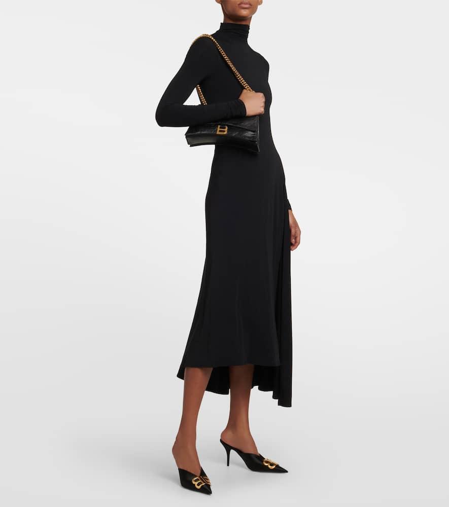 Balenciaga Bb Satin Mules in Black | Lyst