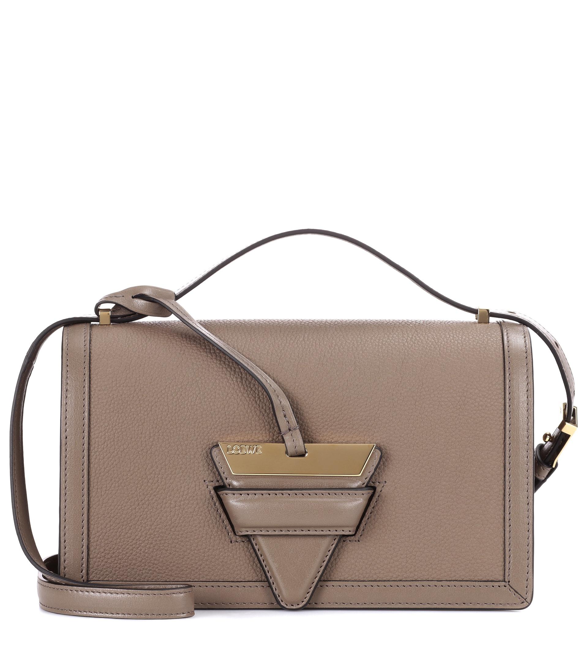 Loewe Barcelona Leather Shoulder Bag in Brown Lyst