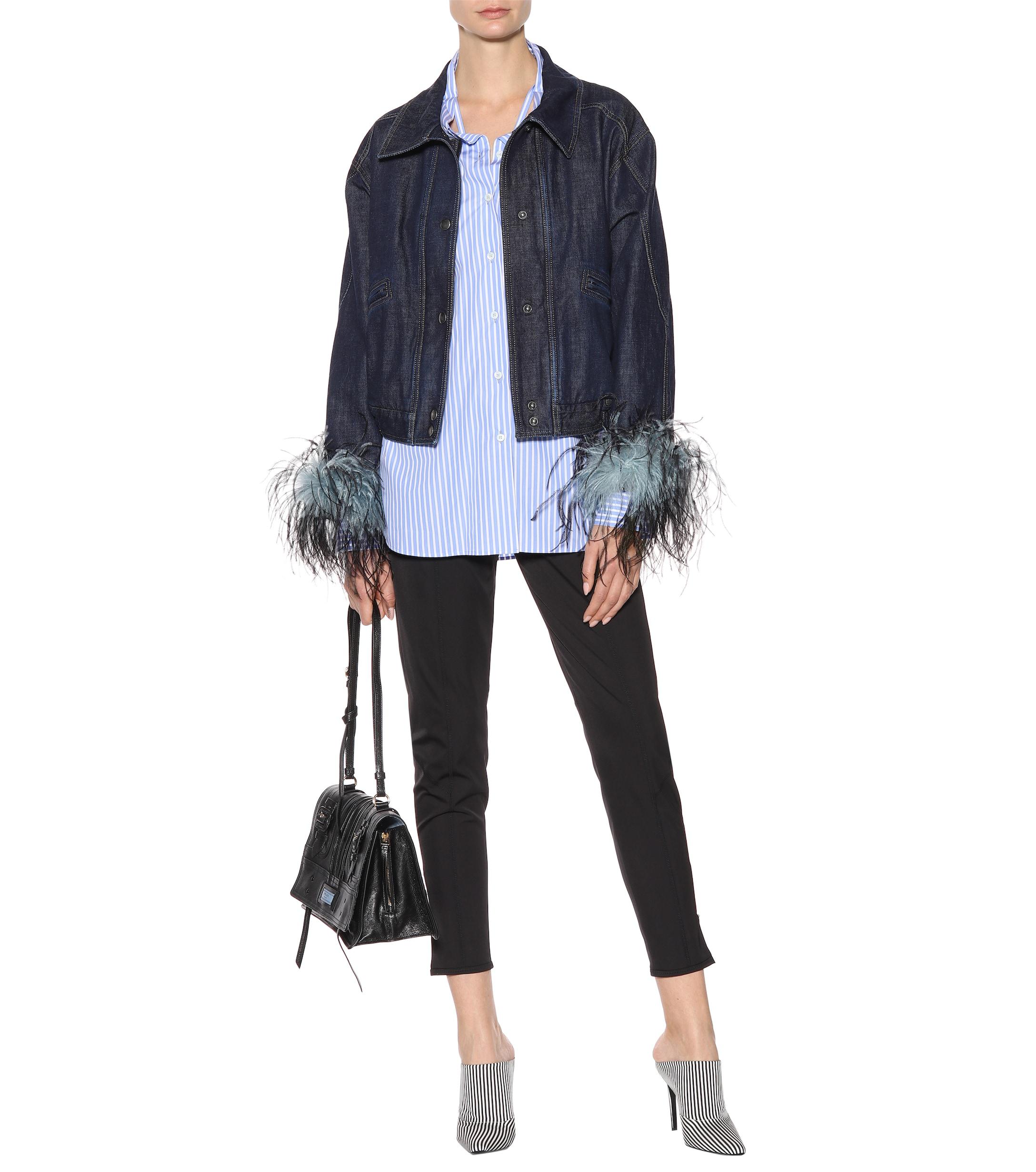 prada feather jacket