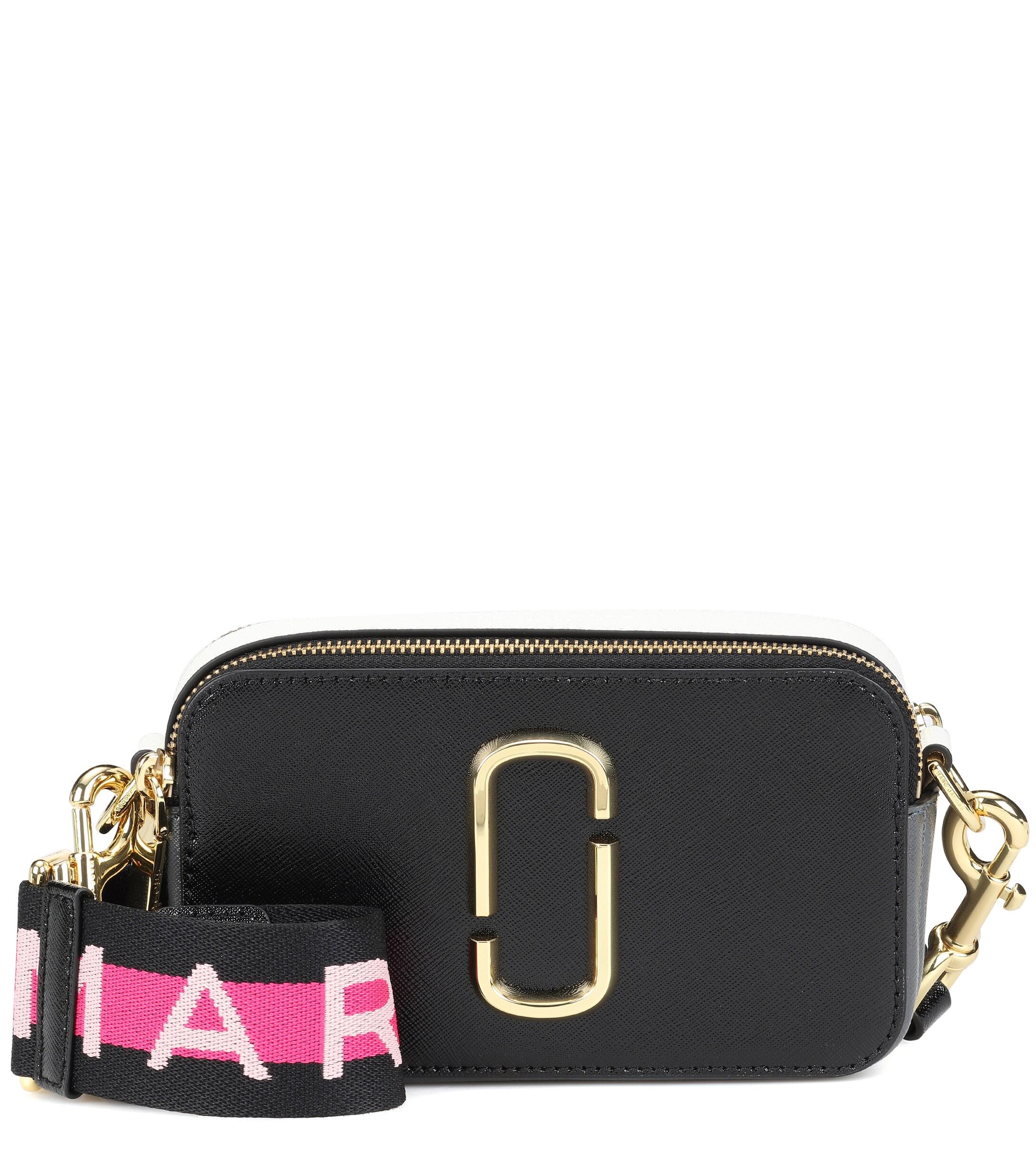 Marc Jacobs Snapshot Small Leather Crossbody Bag in Black - Lyst