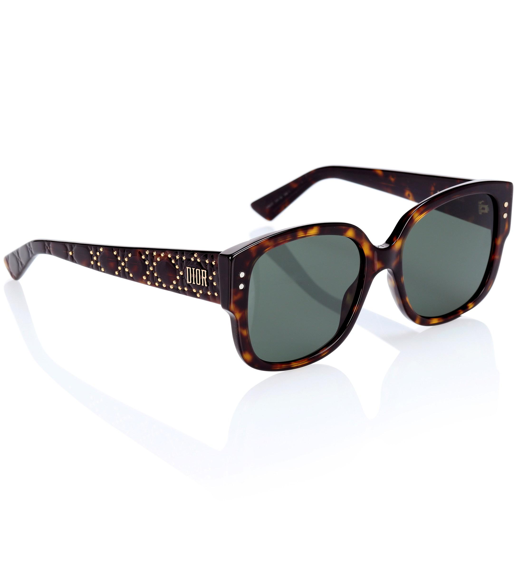 Dior Synthetic Diorladystuds Square Sunglasses in Brown - Lyst