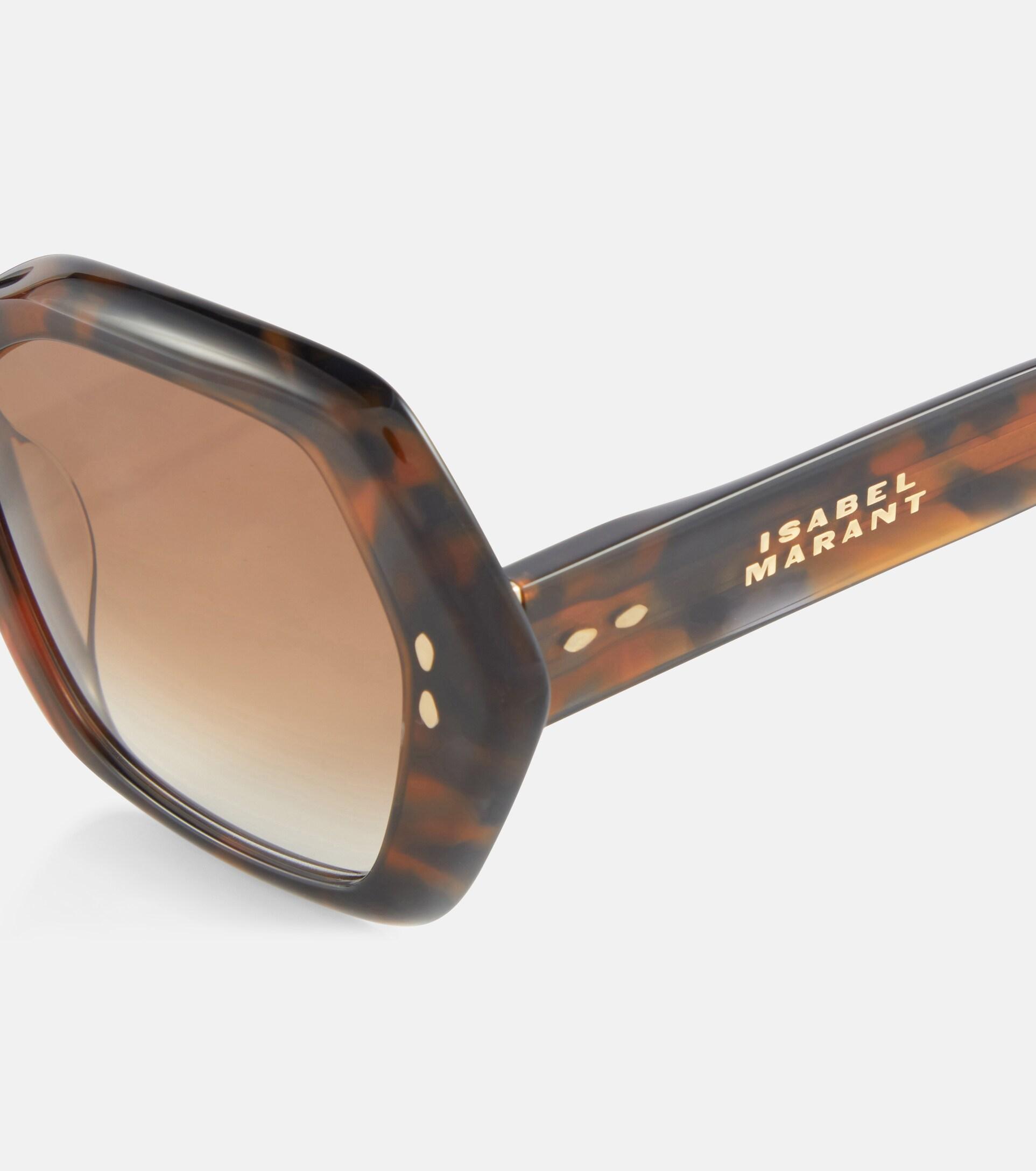 Isabel Marant Tortoiseshell Hexagonal Sunglasses in Brown | Lyst