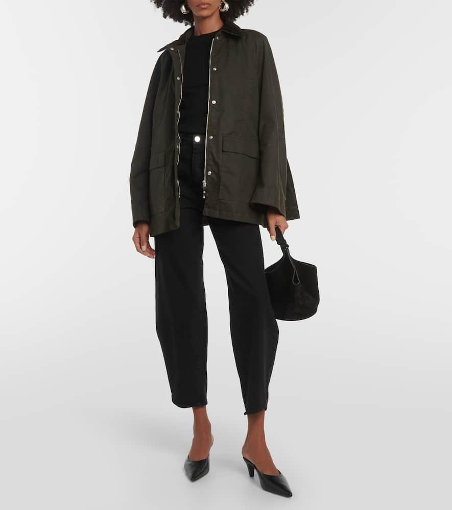 TOTEME Country Coated Cotton Jacket in Black | Lyst