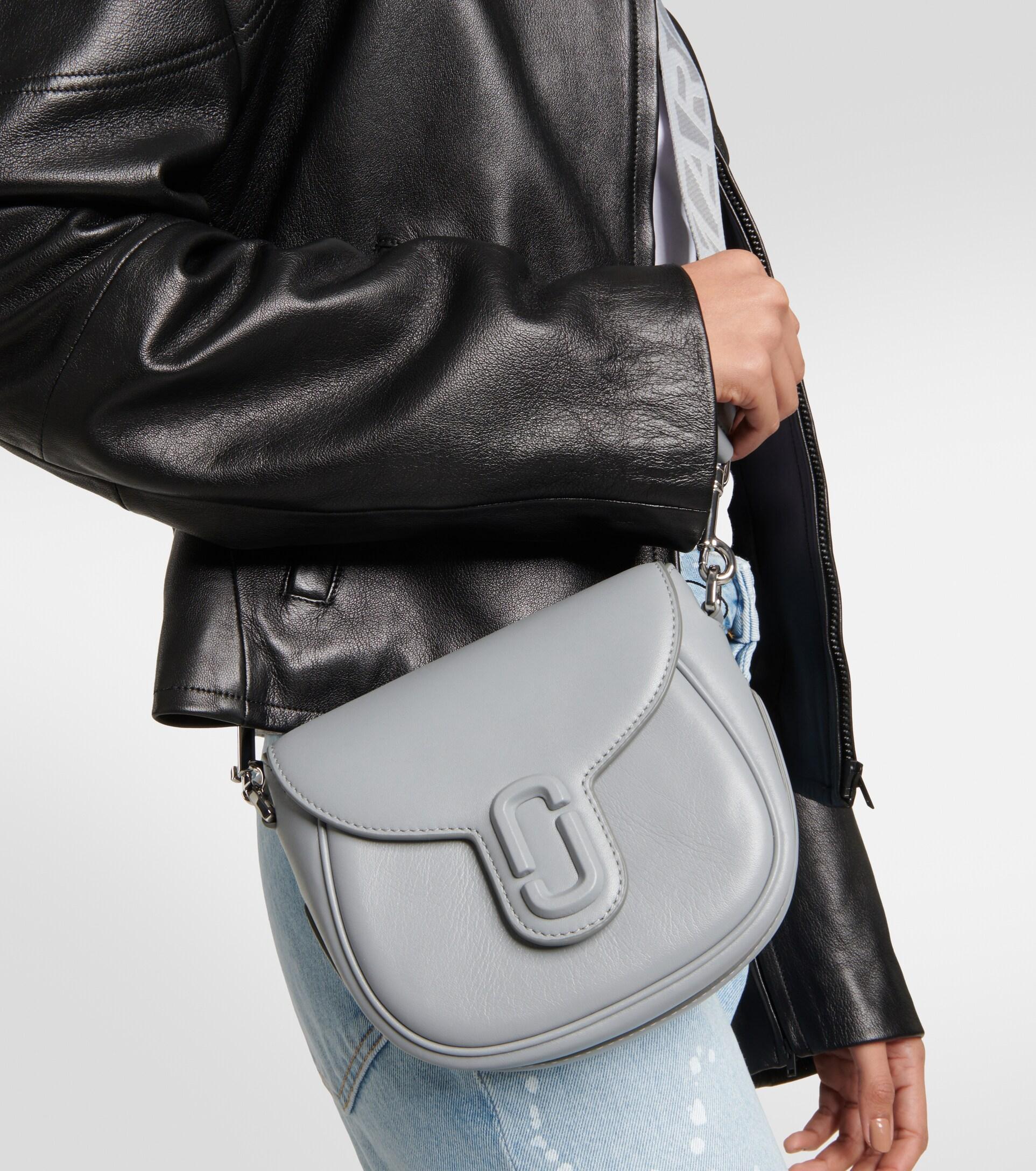 Marc Jacobs The J Marc Small Leather Saddle Bag in Gray | Lyst