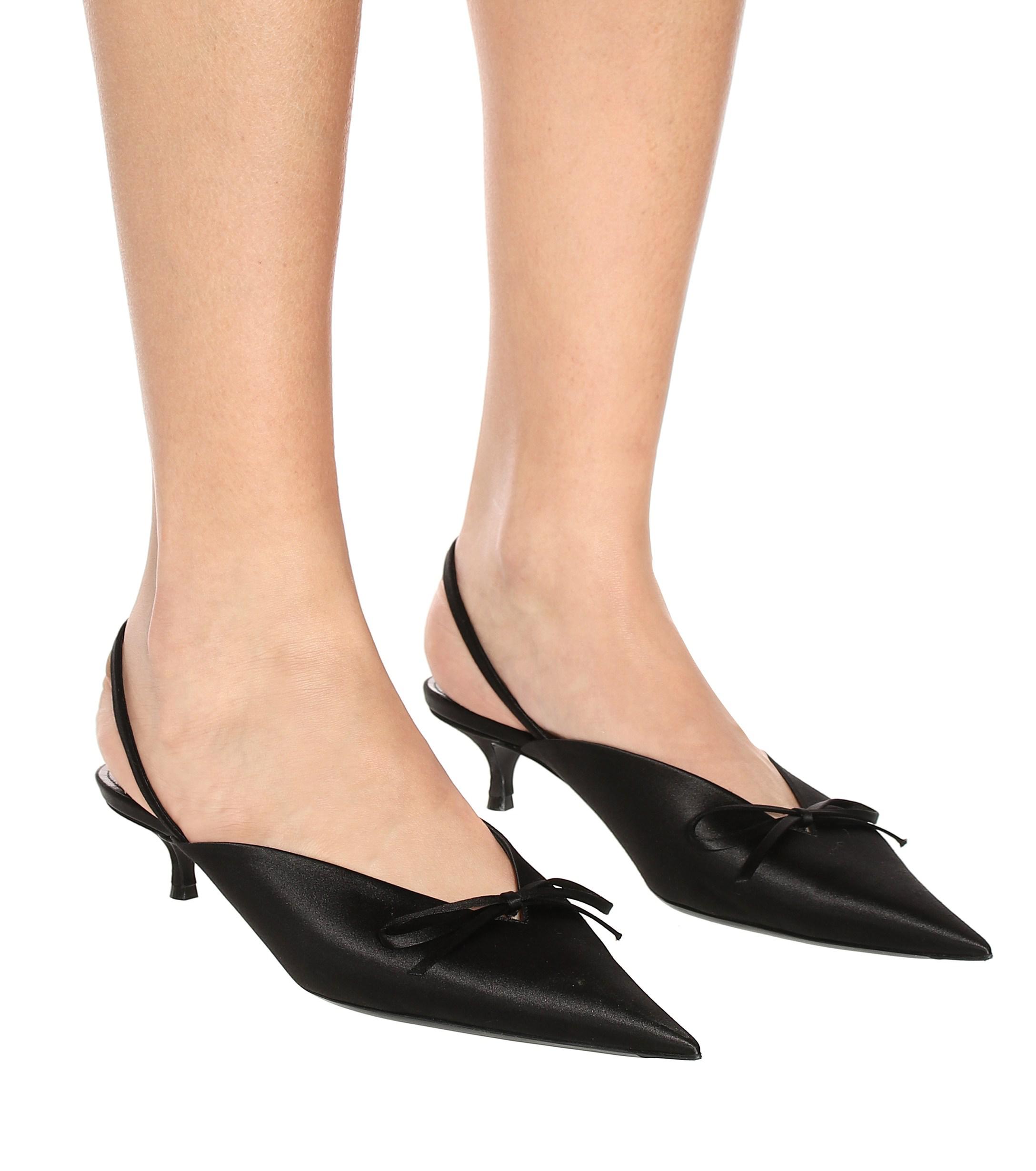 Balenciaga Leather Heel Pumps in Black | Lyst