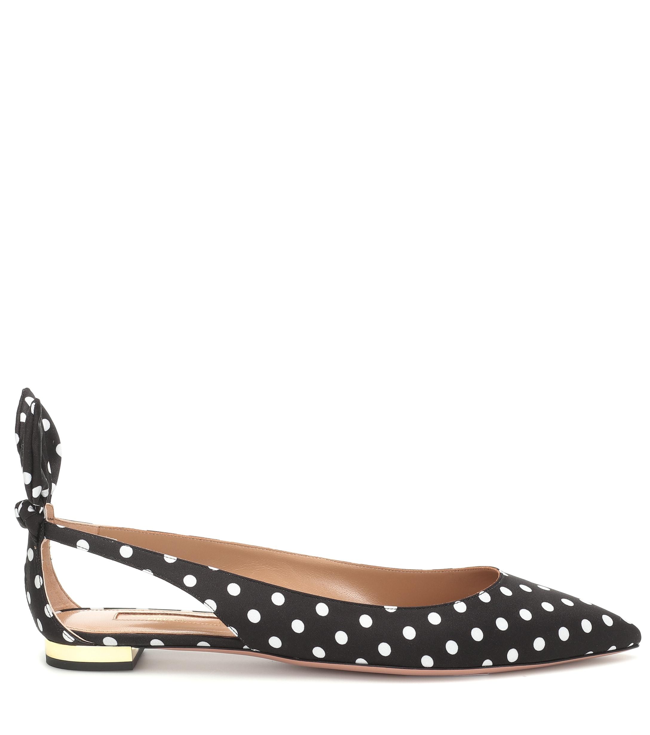polka dot ballerina flats