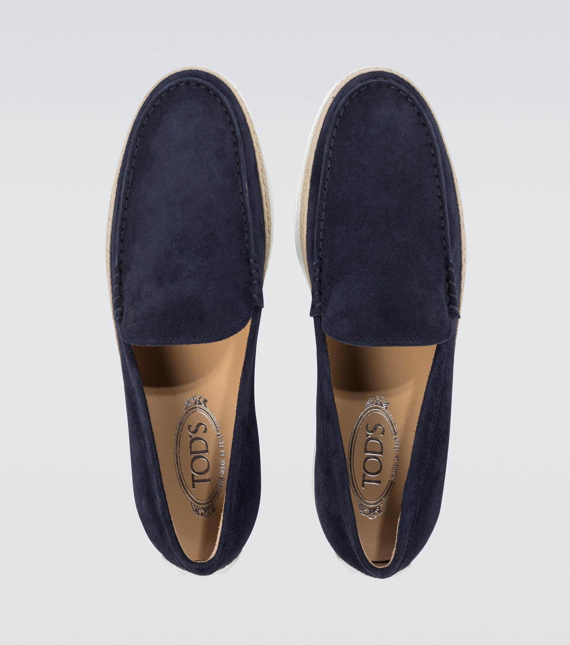 Logo-debossed Suede Espadrille Loafers Mens Blue MATCHESFASHION Men Shoes Flat Shoes Loafers 