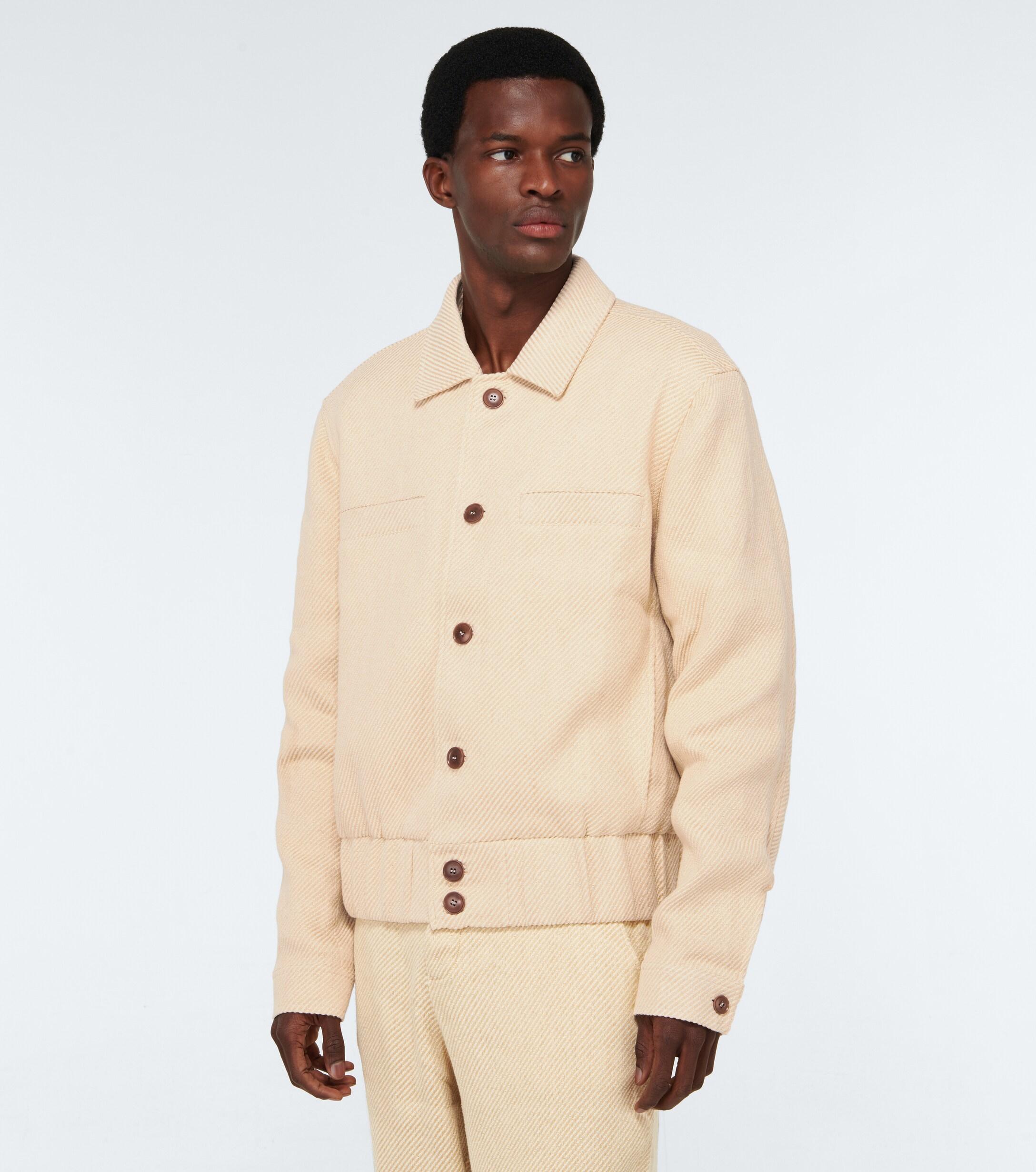 linen harrington jacket