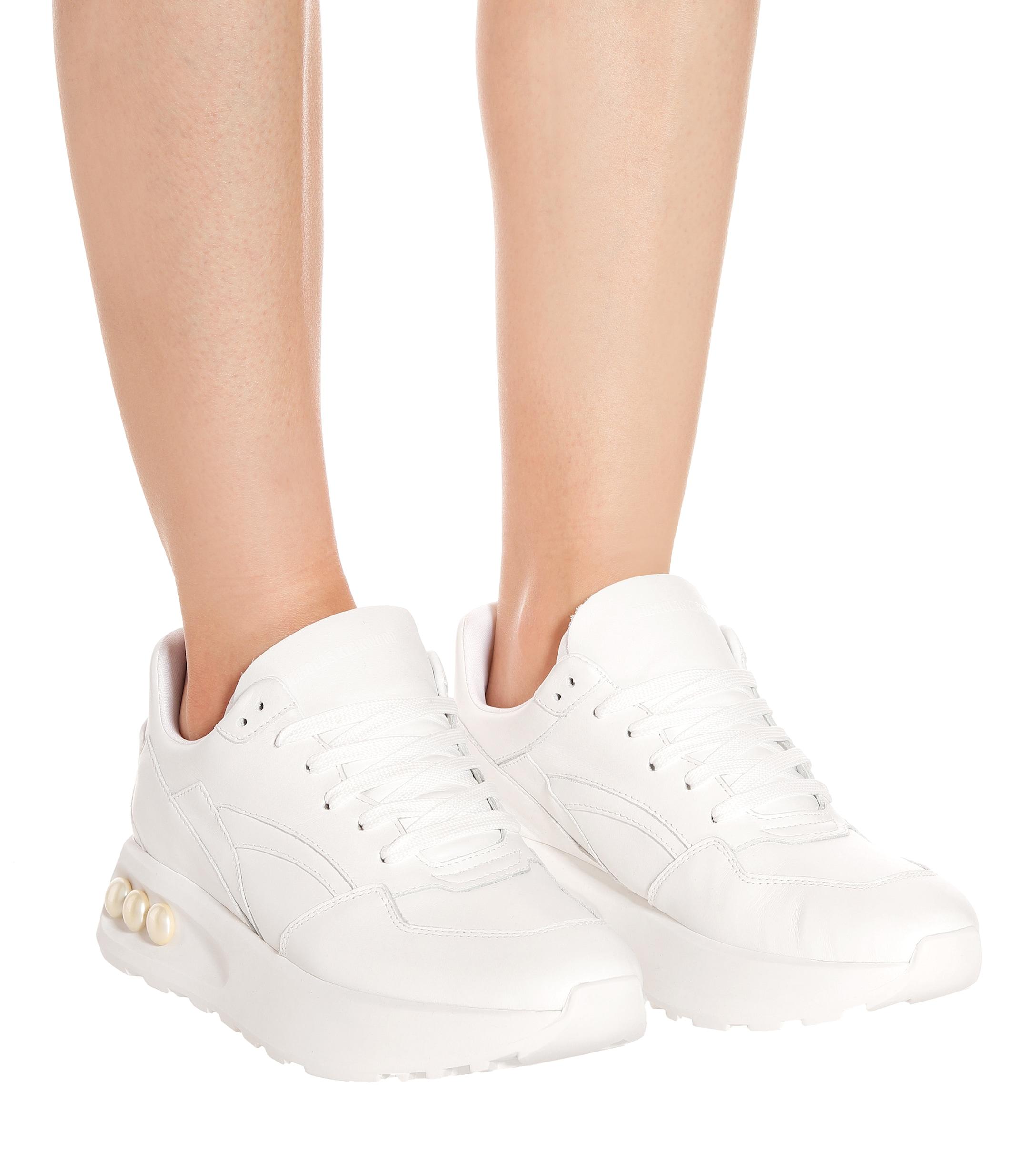 Nicholas Kirkwood White Leather Chunky Pearl Trainers - Lyst
