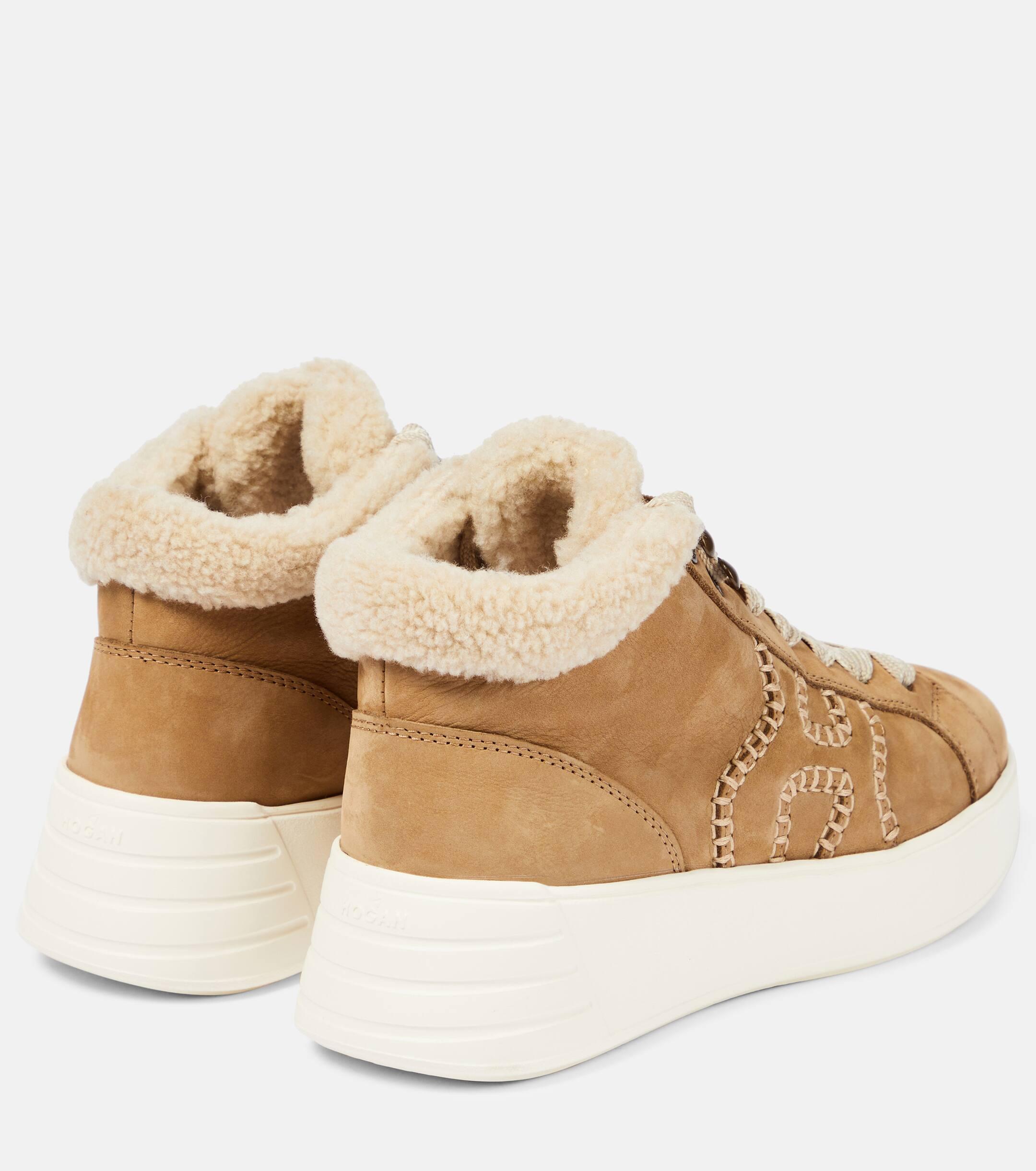 Hogan shearling sneakers discount