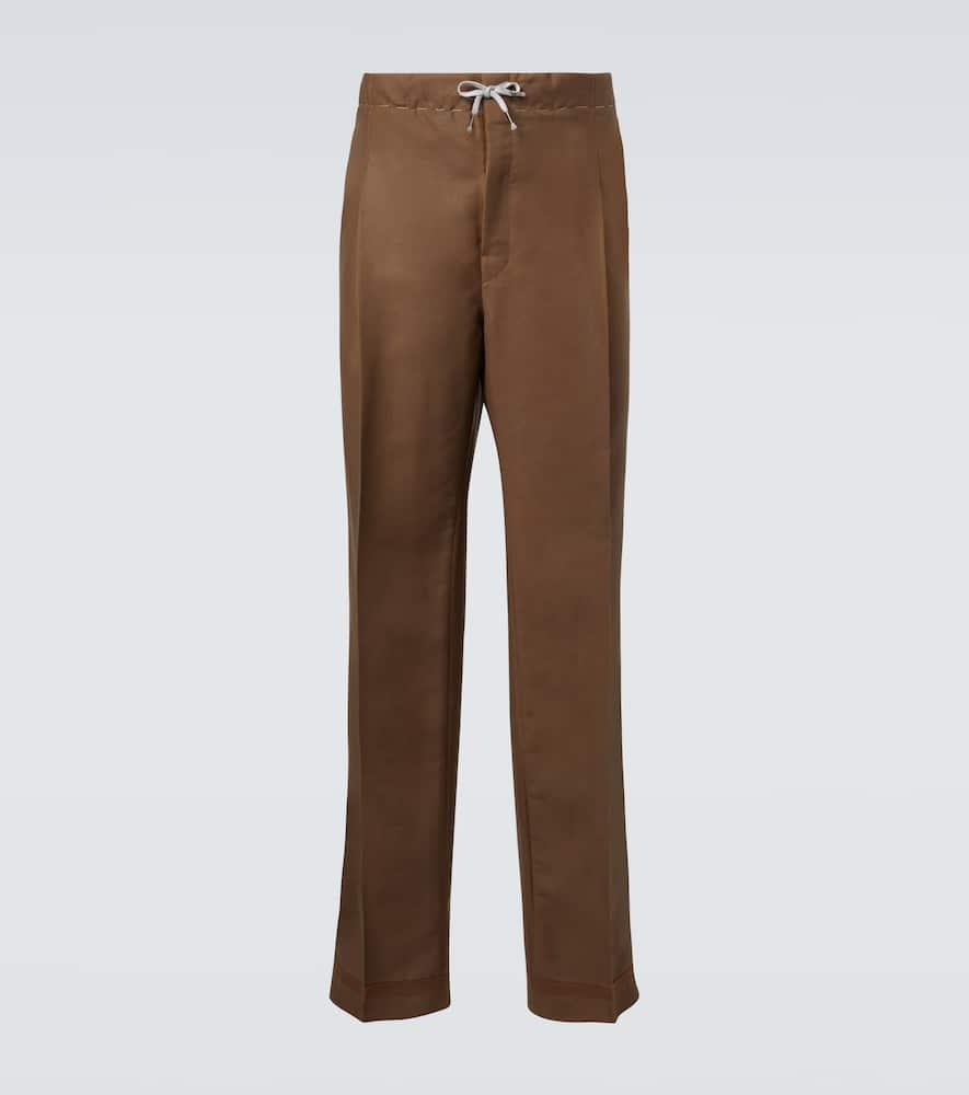 パンツ 1990s martin margiela brown slacks Maison Martin Margiela light brown trousers with folded