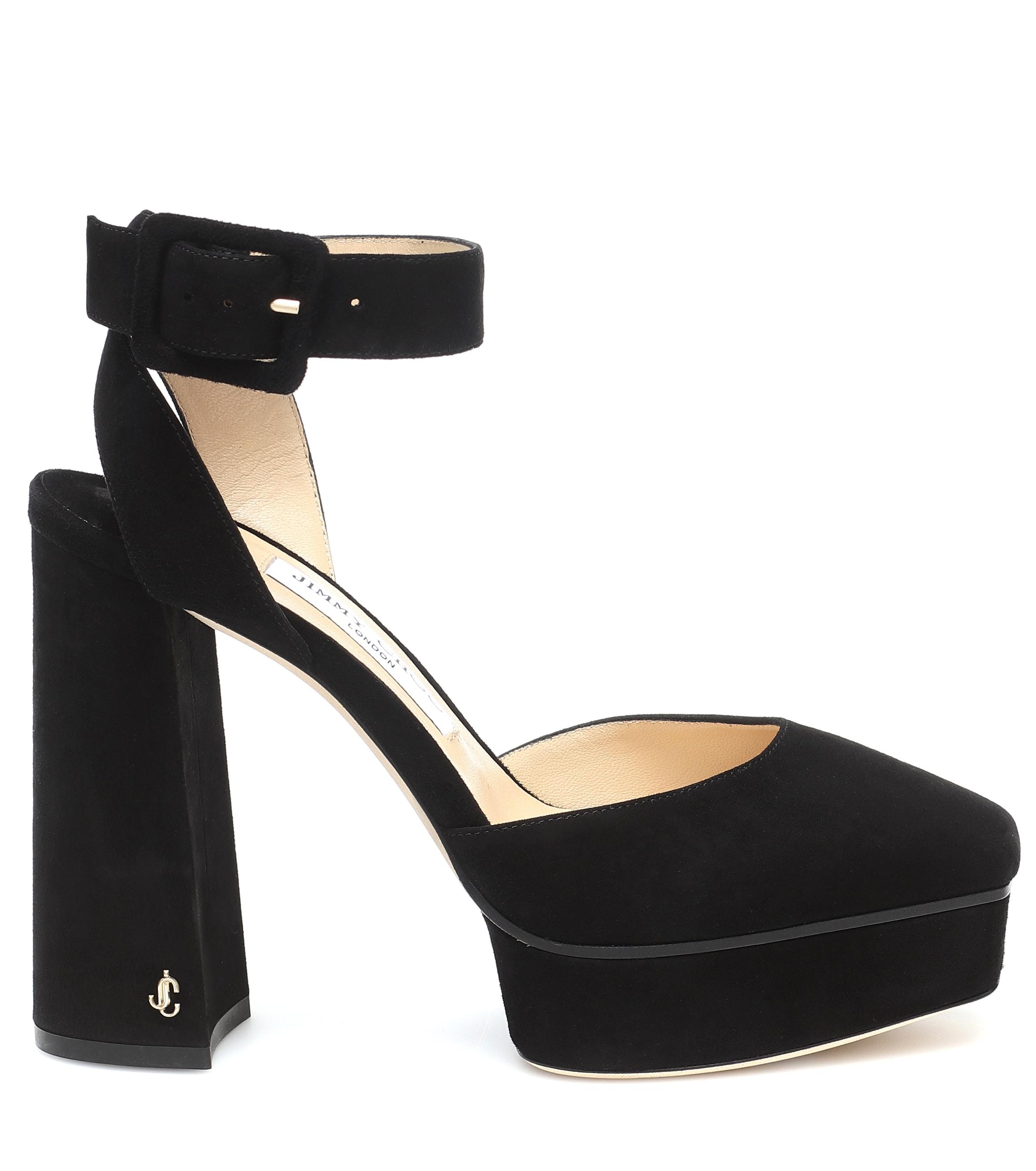 black plateau heels